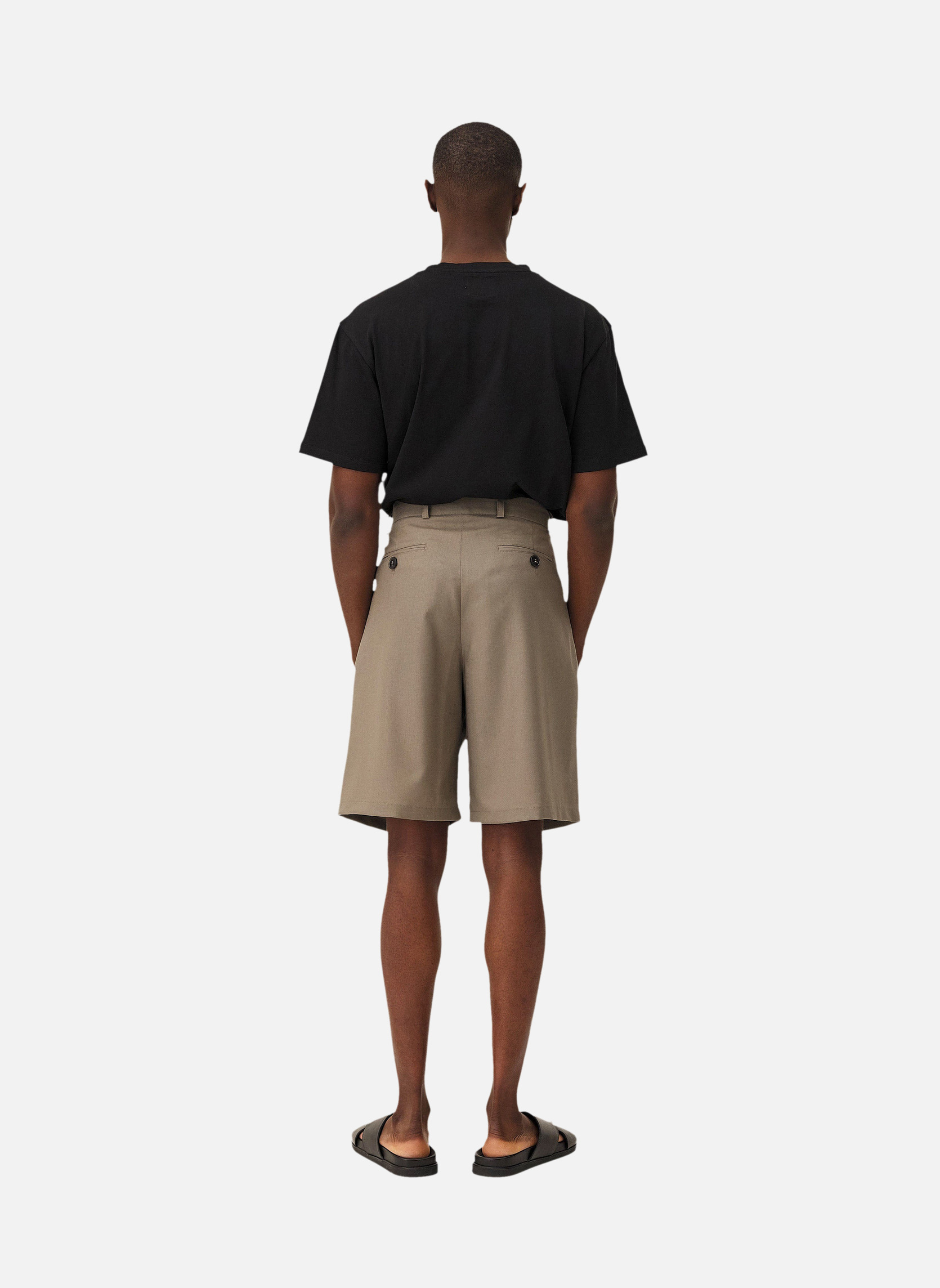 Pleated shorts COMO STONE | Beige Noyoco Men