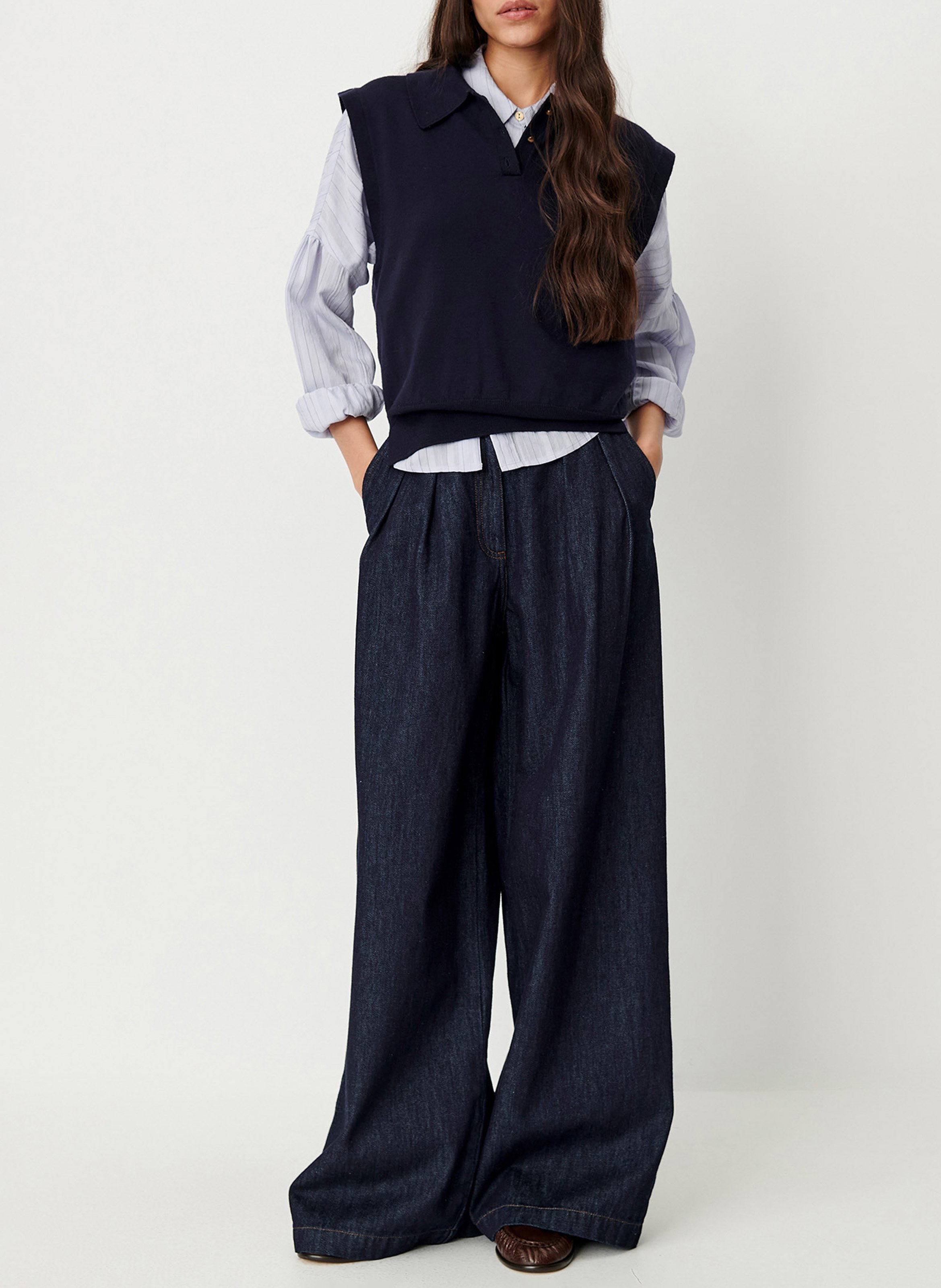 Pull oversize en laine SESSUN Bleu