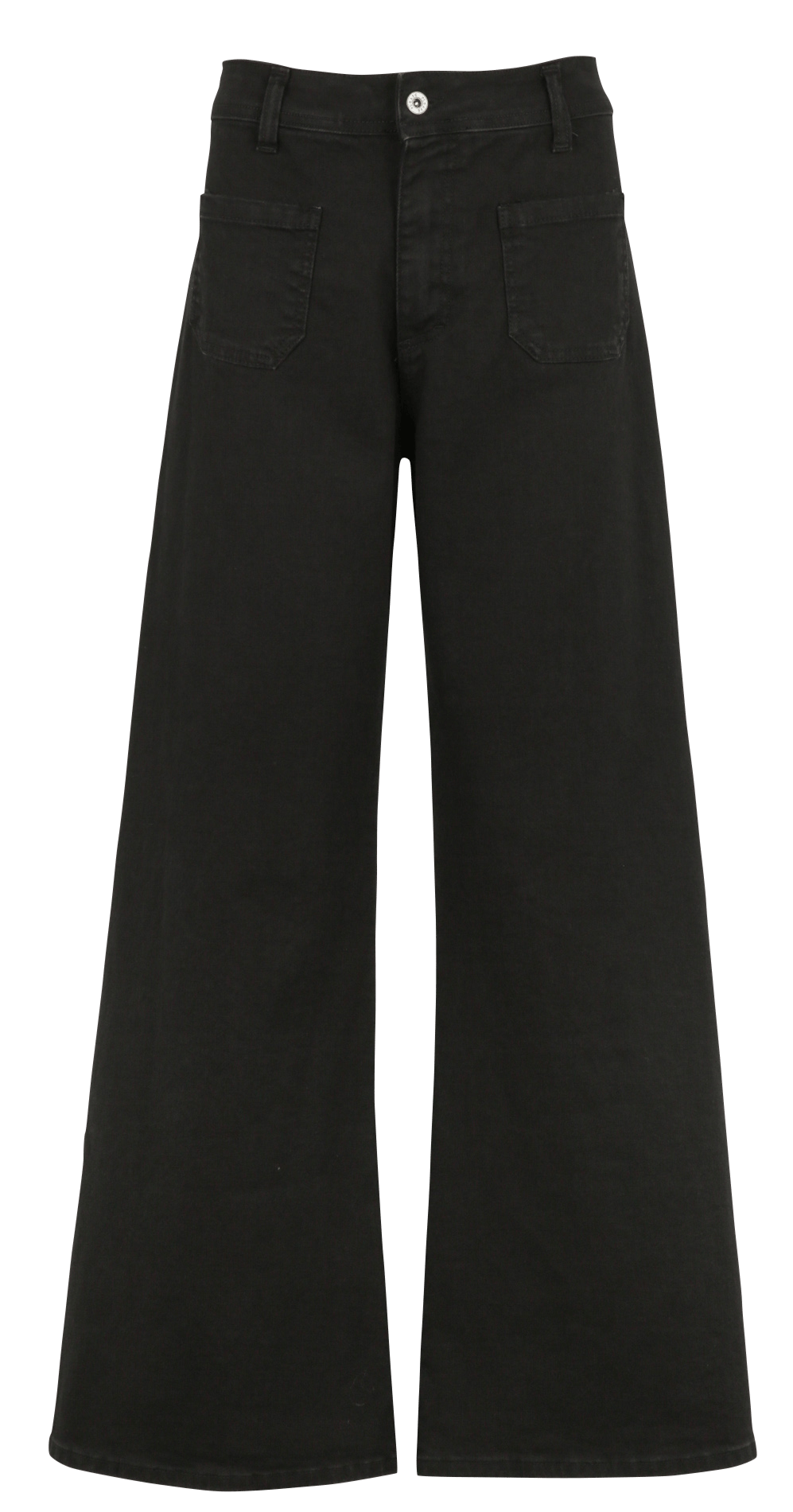 Flared Jeans aus Baumwoll-Mix mit hohem Bund PLEASE Schwarz