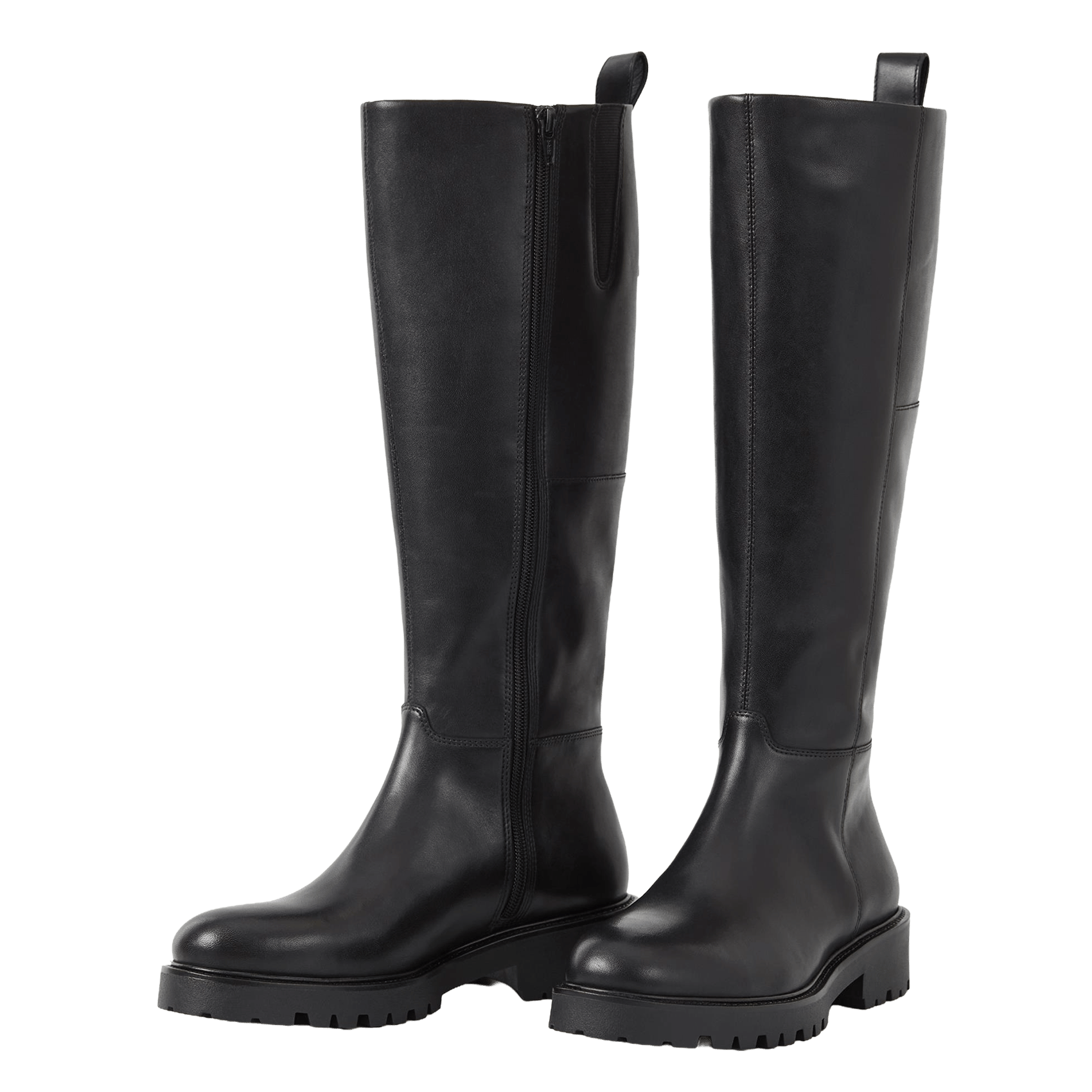 Bottes bout rond en cuir VAGABOND Noir