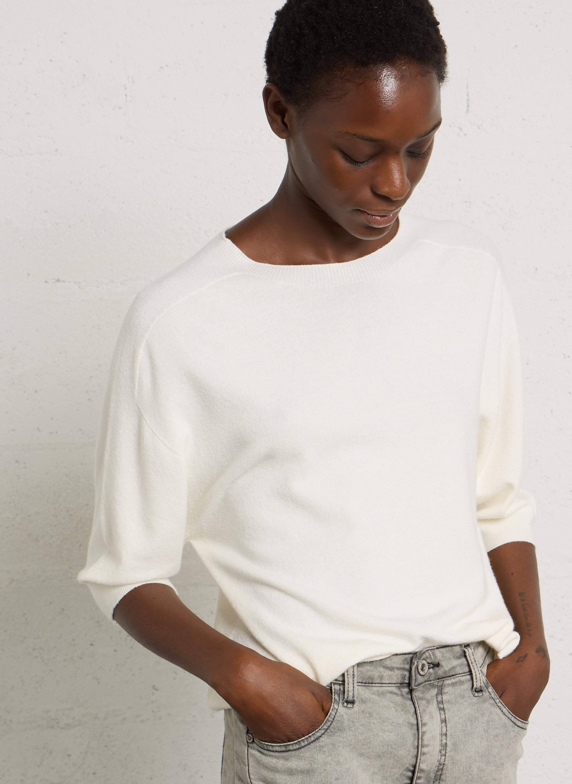 Pull col rond manches 3/4 IMPERIAL