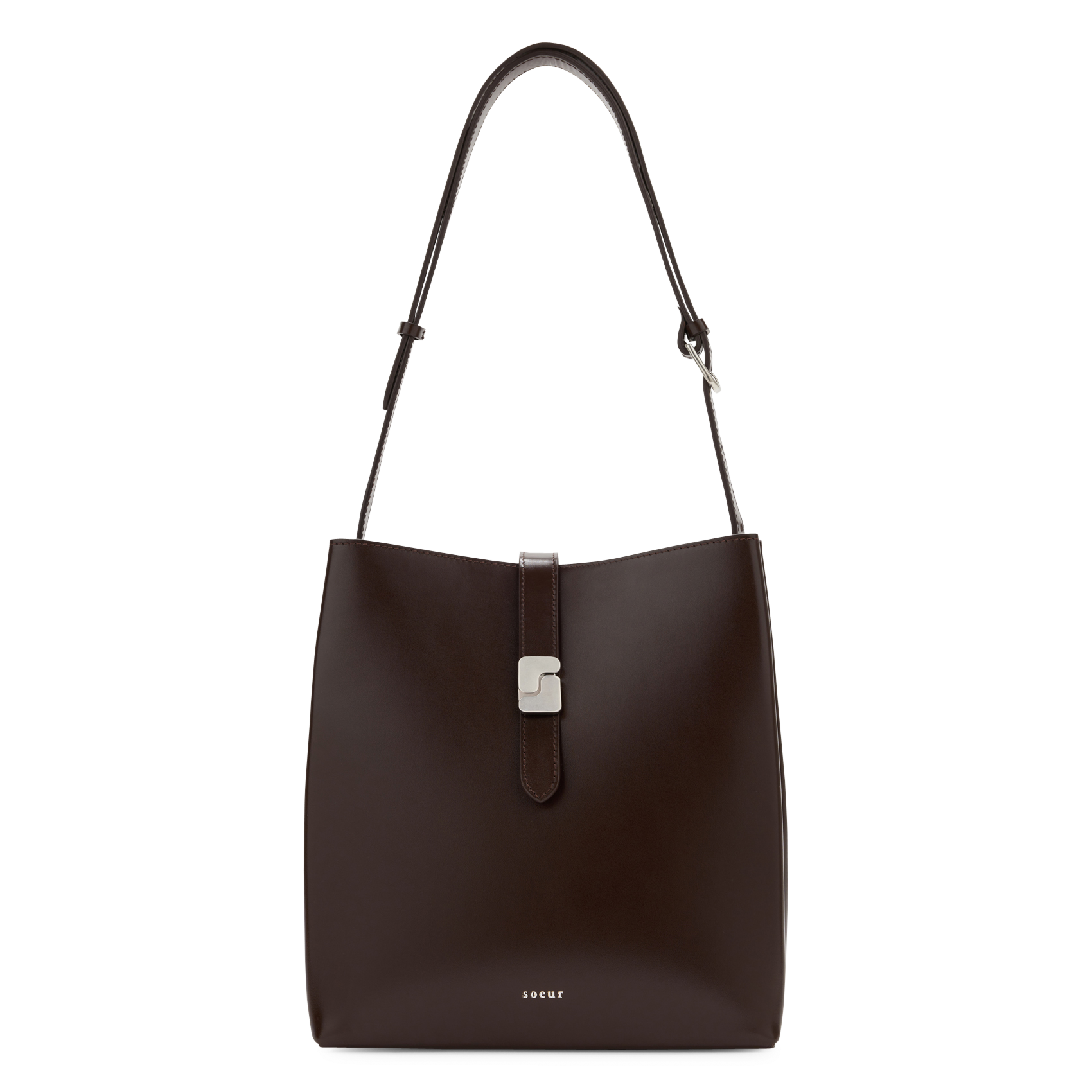Sac seau en cuir SOEUR Marron