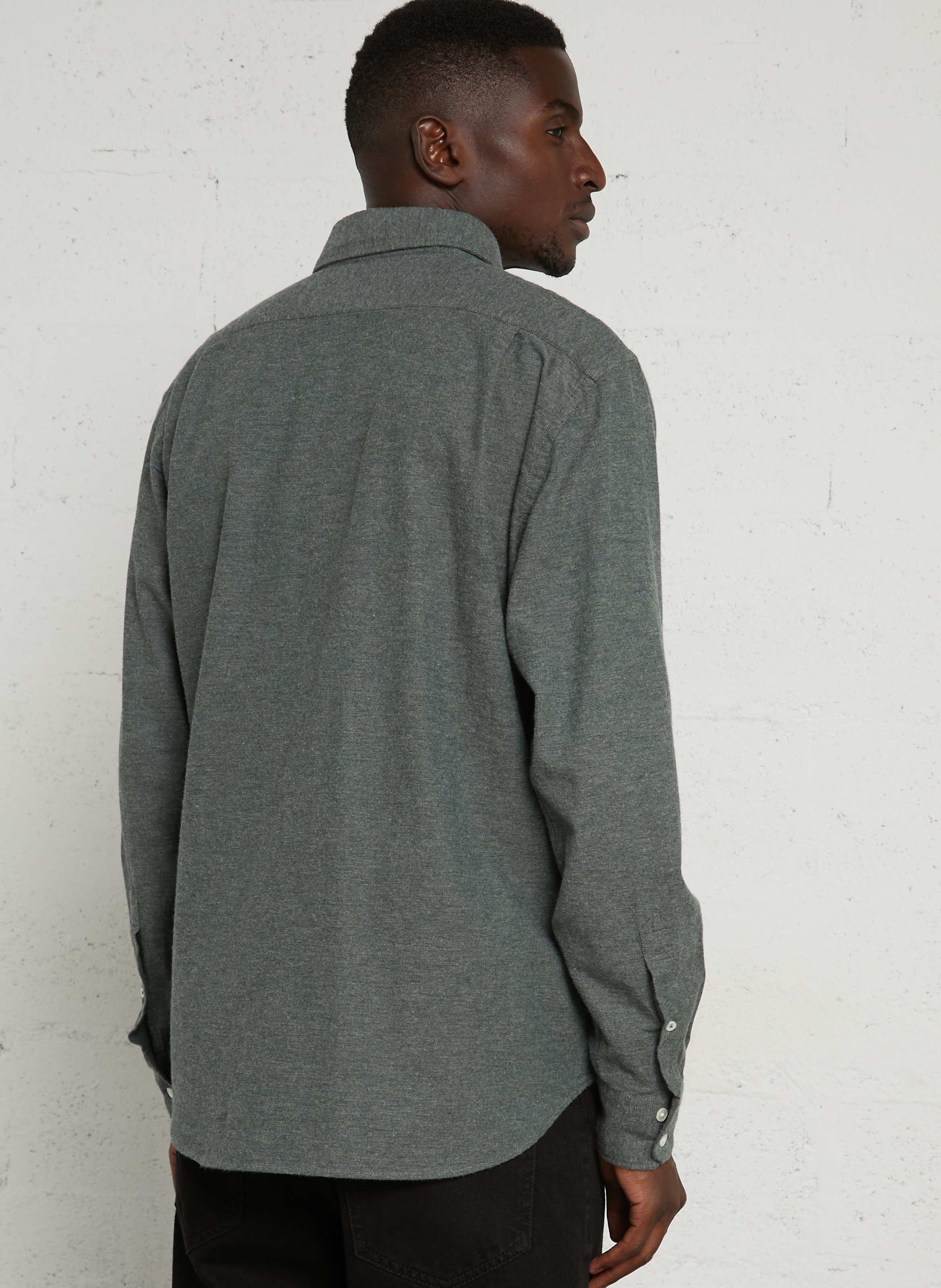 Chemise col classique en coton HARTFORD Vert