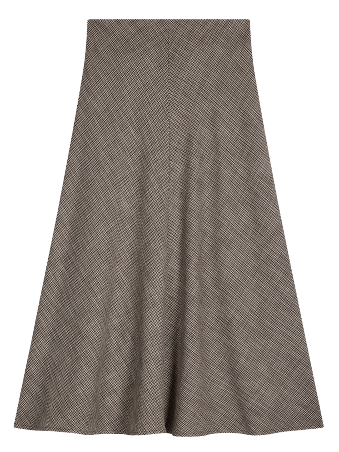 Flared midi skirt with patterns VANESSA BRUNO Brown