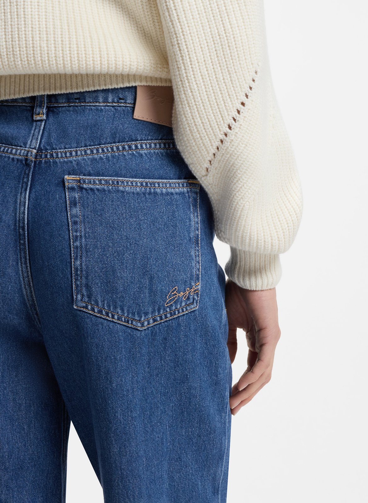Jean droit en coton BOSS Blue