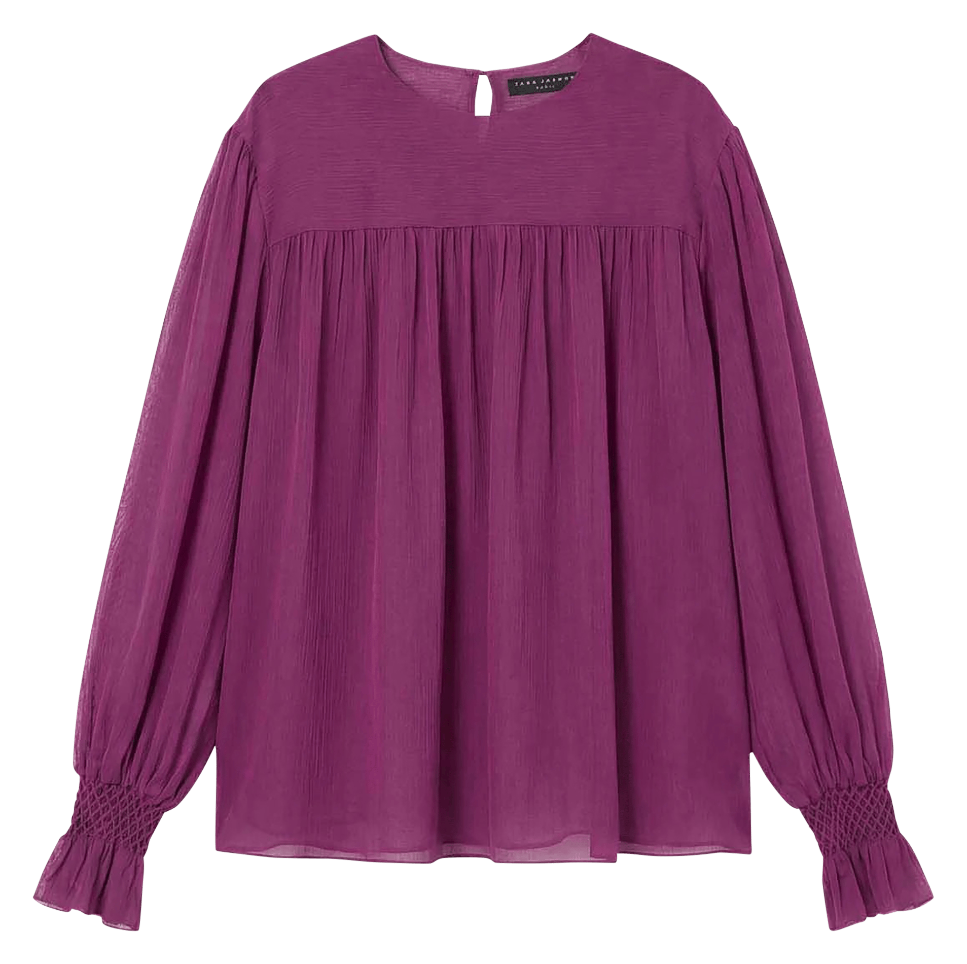 Loose-fit round-neck blouse TARA JARMON Purple