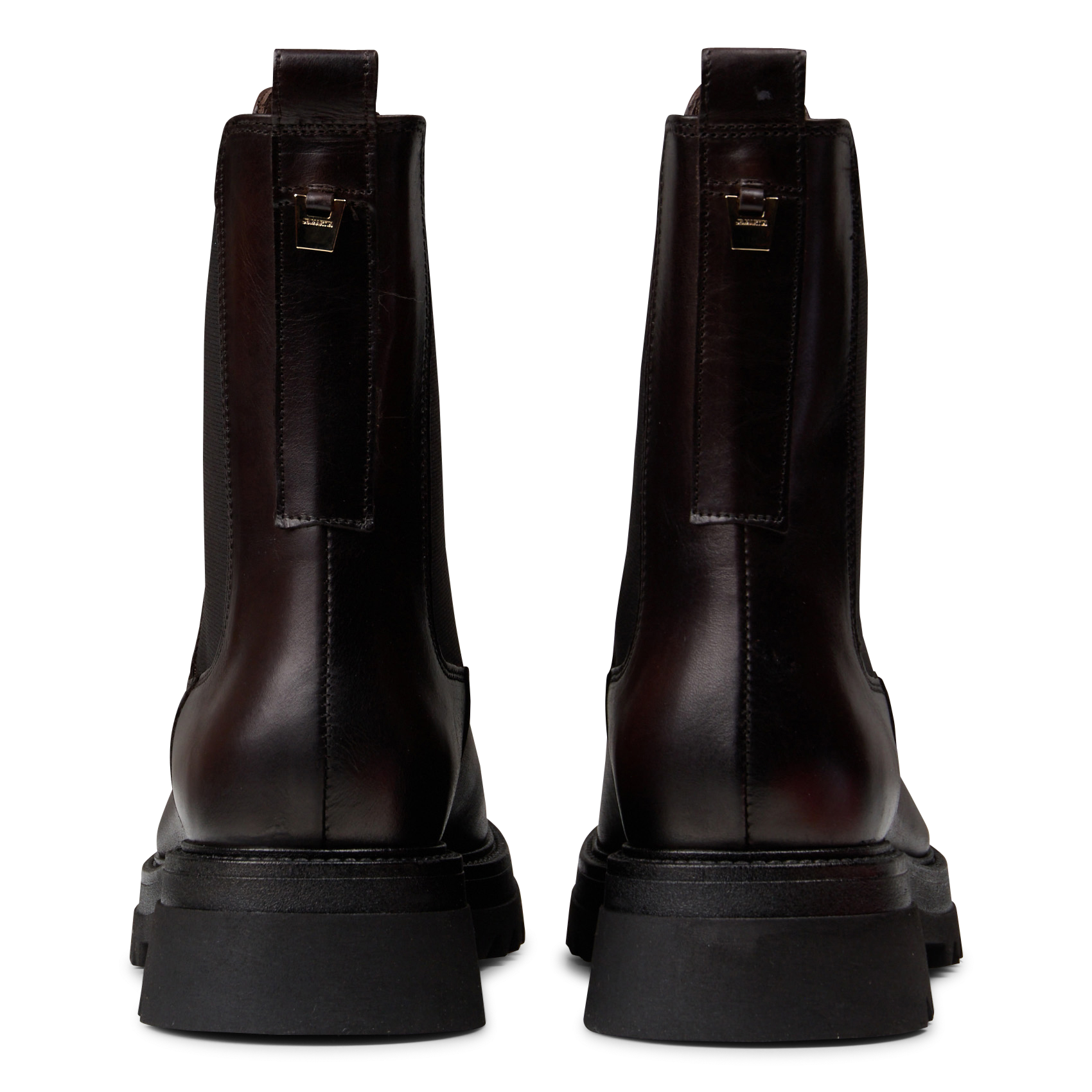 Leather mid-calf boots | Brown JB MARTIN Women