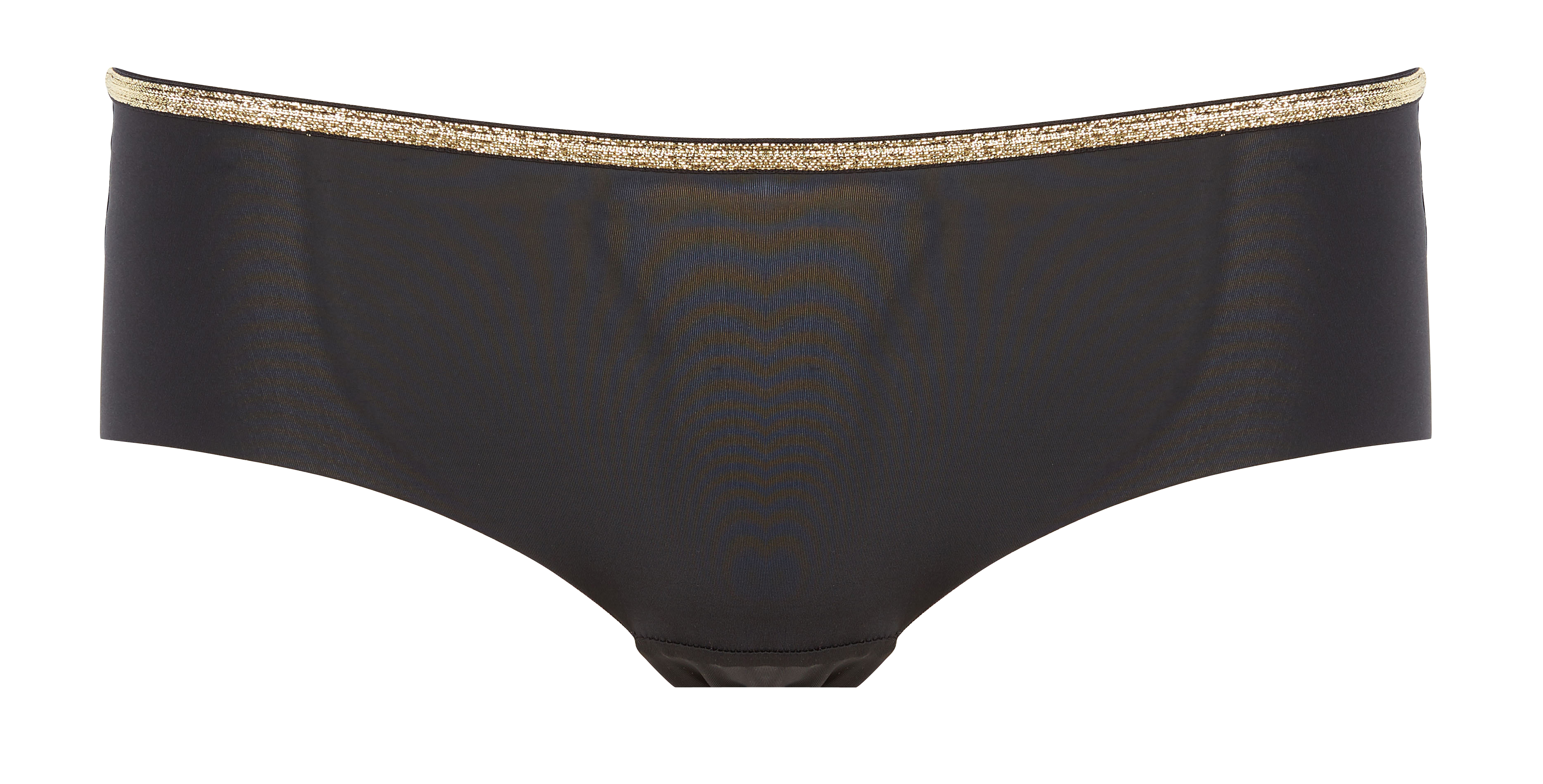 Low-waisted satiny boy shorts with lurex LA NOUVELLE Black