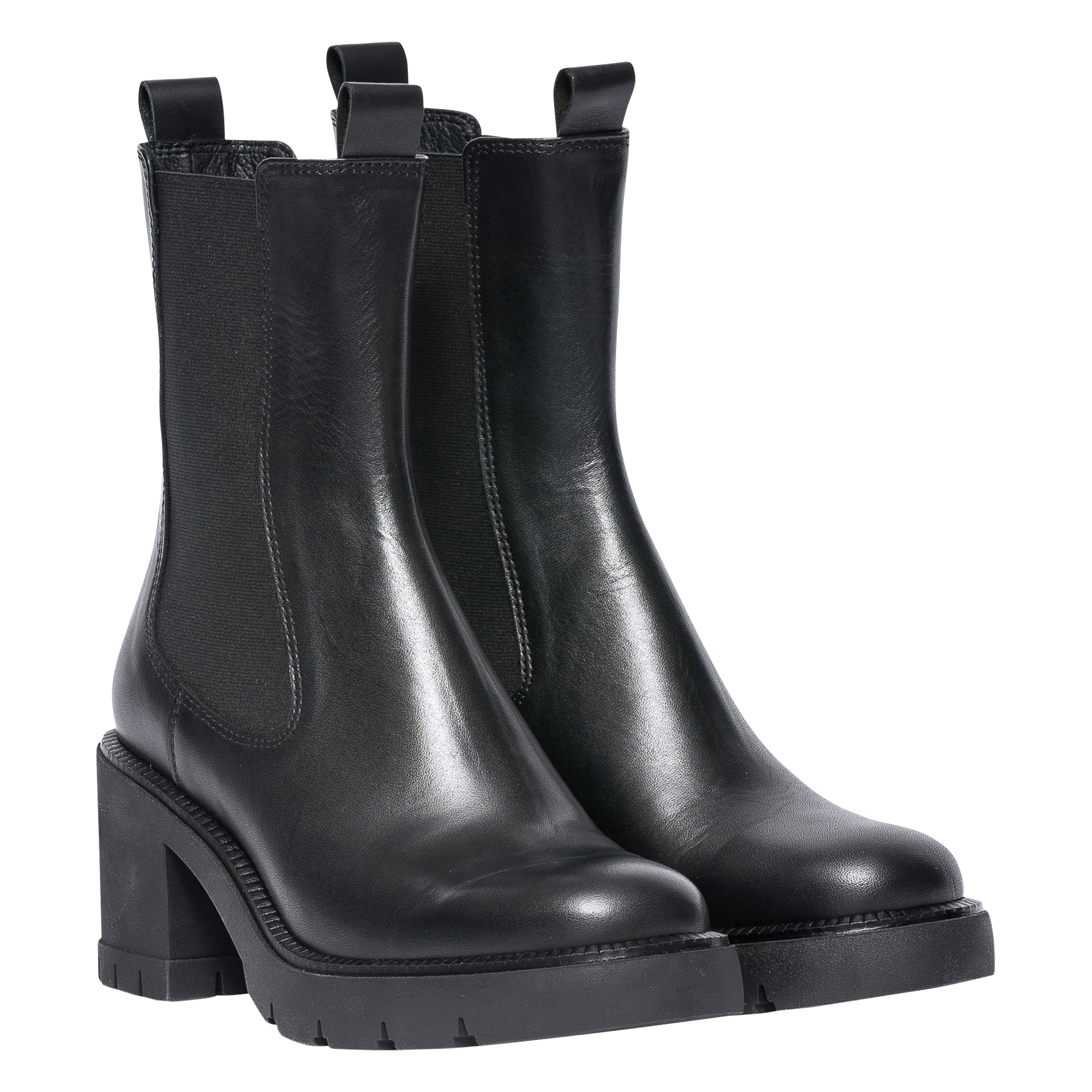 Boots noir en cuir lisse  BOCAGE Noir