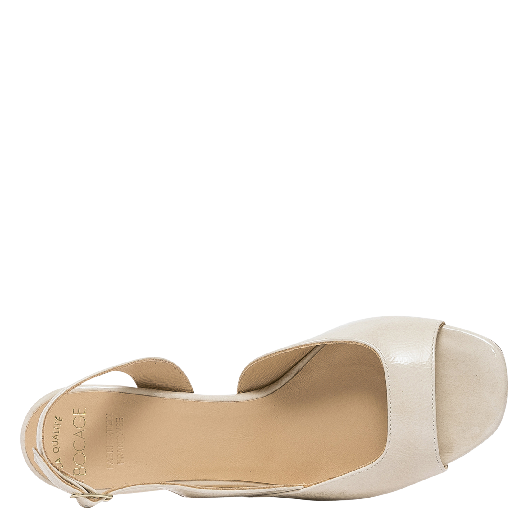 Ledersandalen mit Absatz BOCAGE Beige