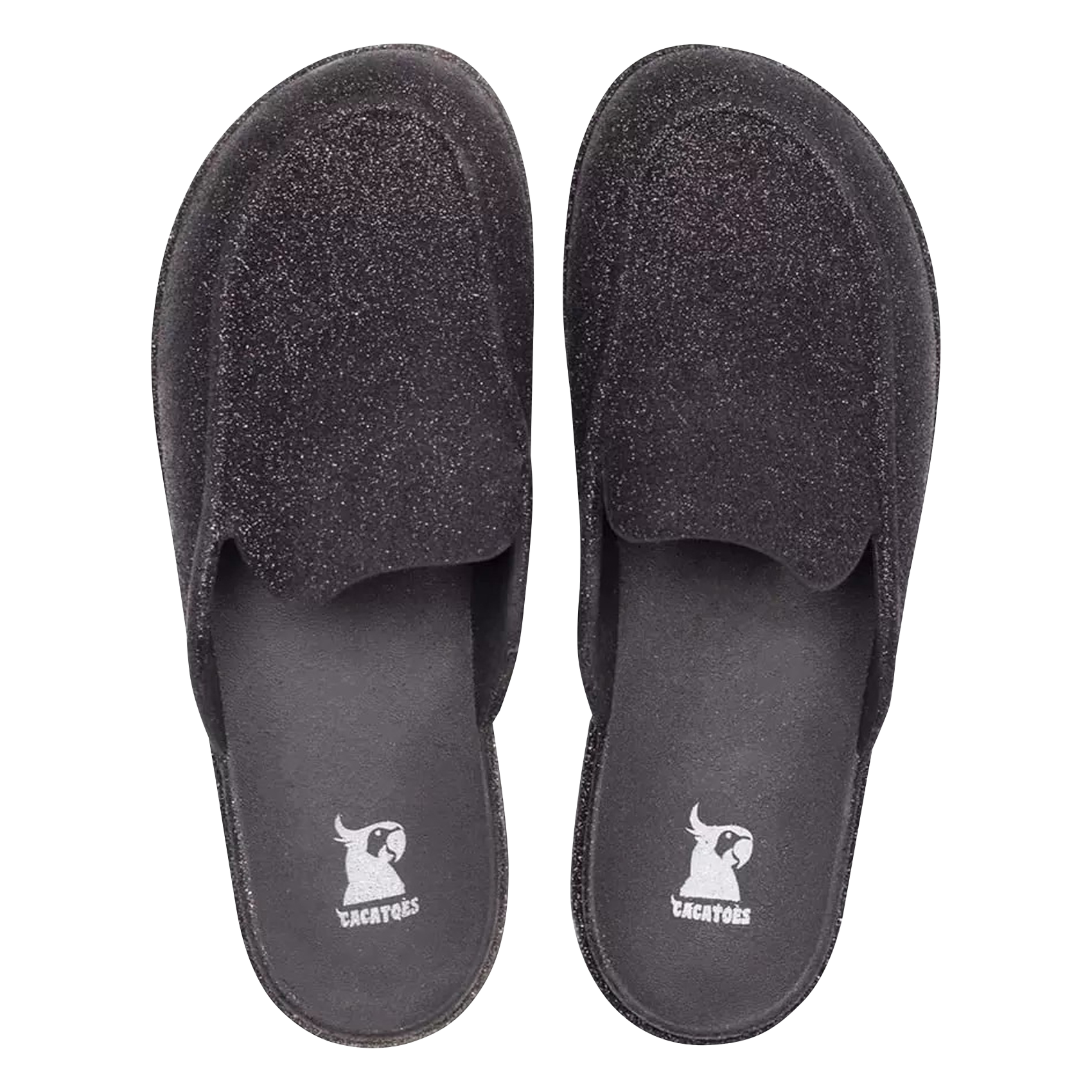 Mules plates pailletées CACATOES DO BRASIL Noir