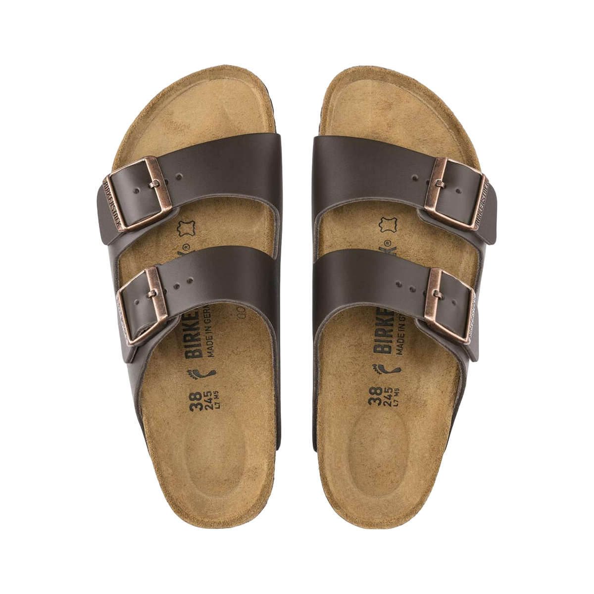 Faux leather sandals BIRKENSTOCK Brown