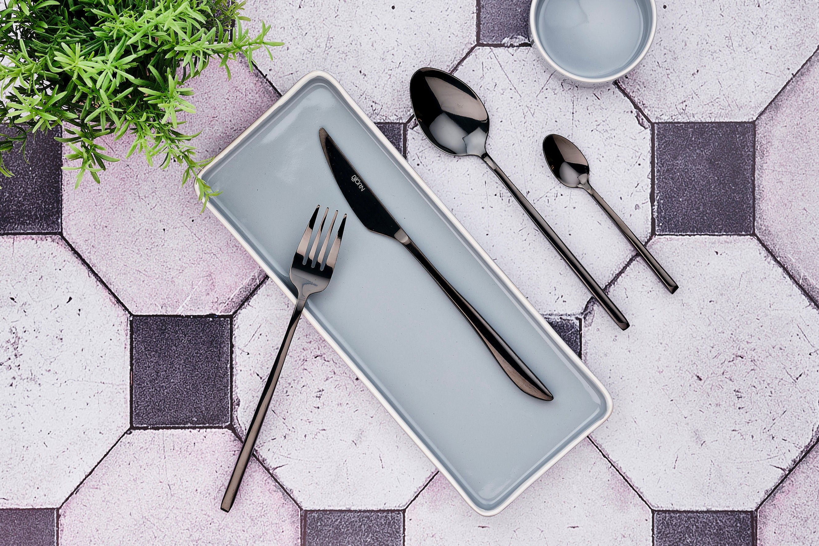 Olaf - black set of 6 teaspoons BJORN Black