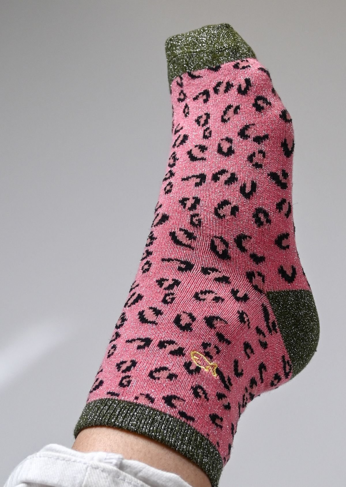 Leopard Combed Cotton Socks BILLYBELT Pink