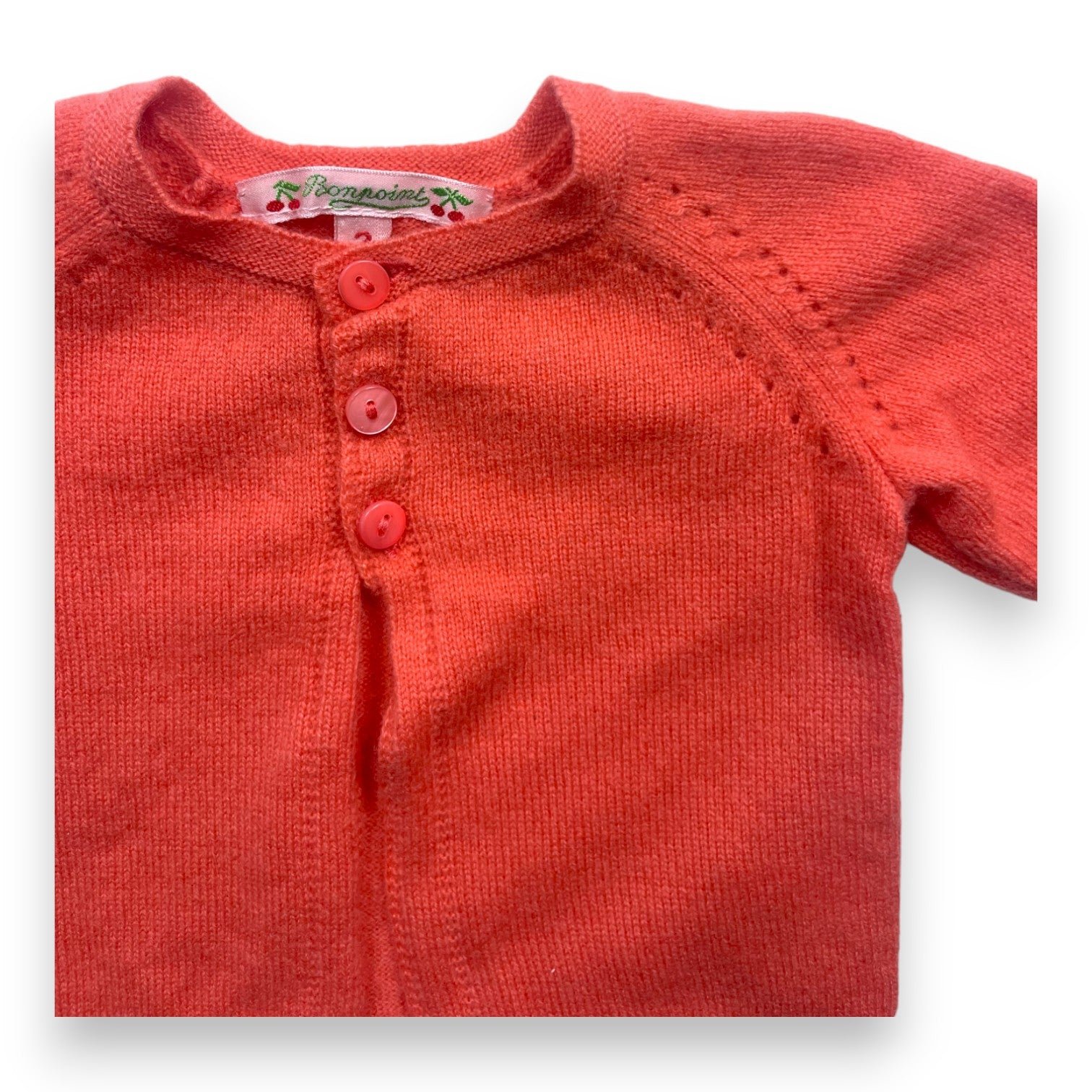 Red Baby Cardigan - 3 months BONPOINT - Seconde Main Red