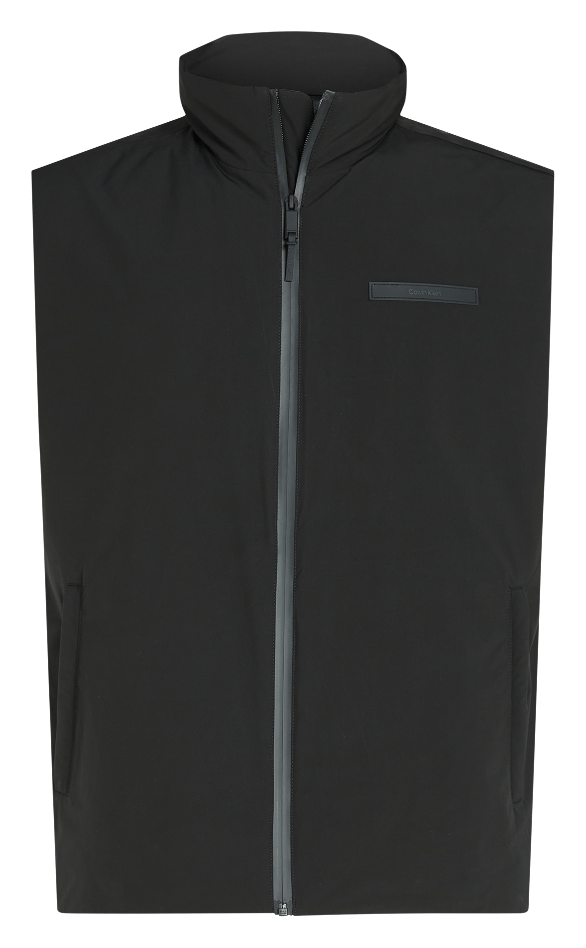 Veste sans manches col montant Noir