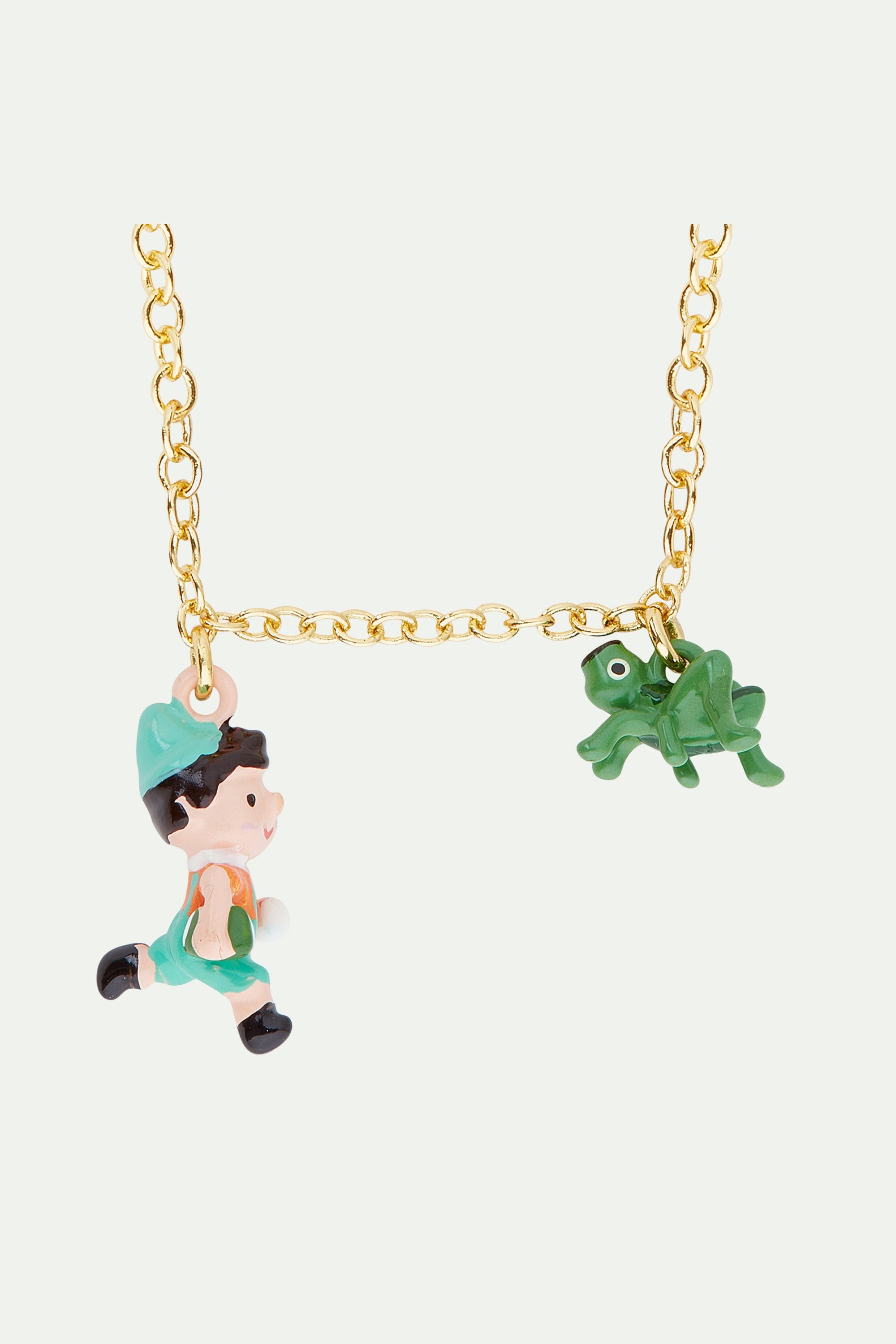 Pinocchio and cricket charm necklace LES NEREIDES Multicolored