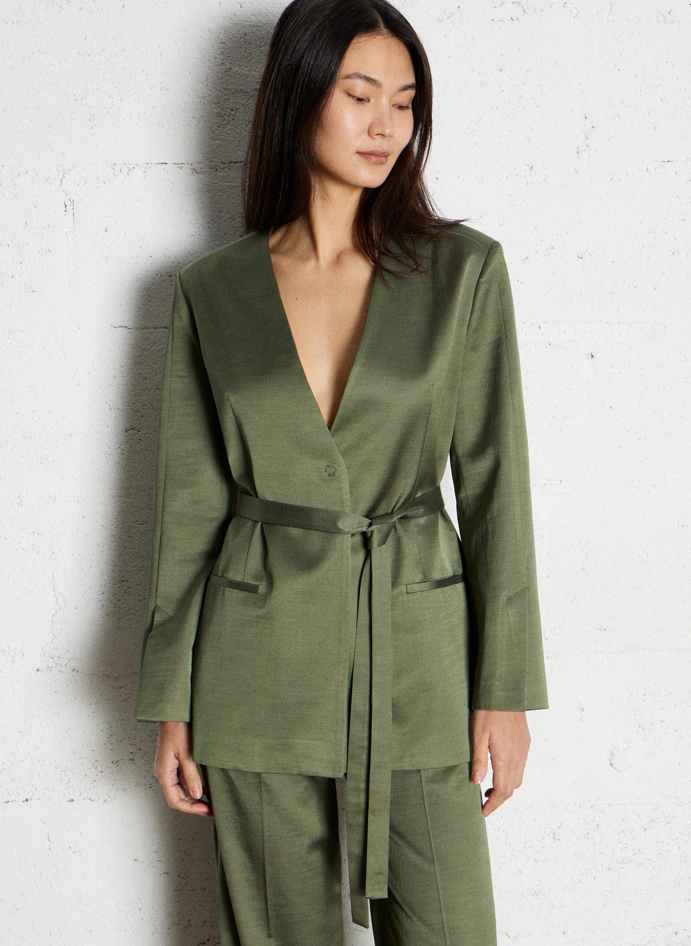 Straight cotton-blend jacket MOMONI