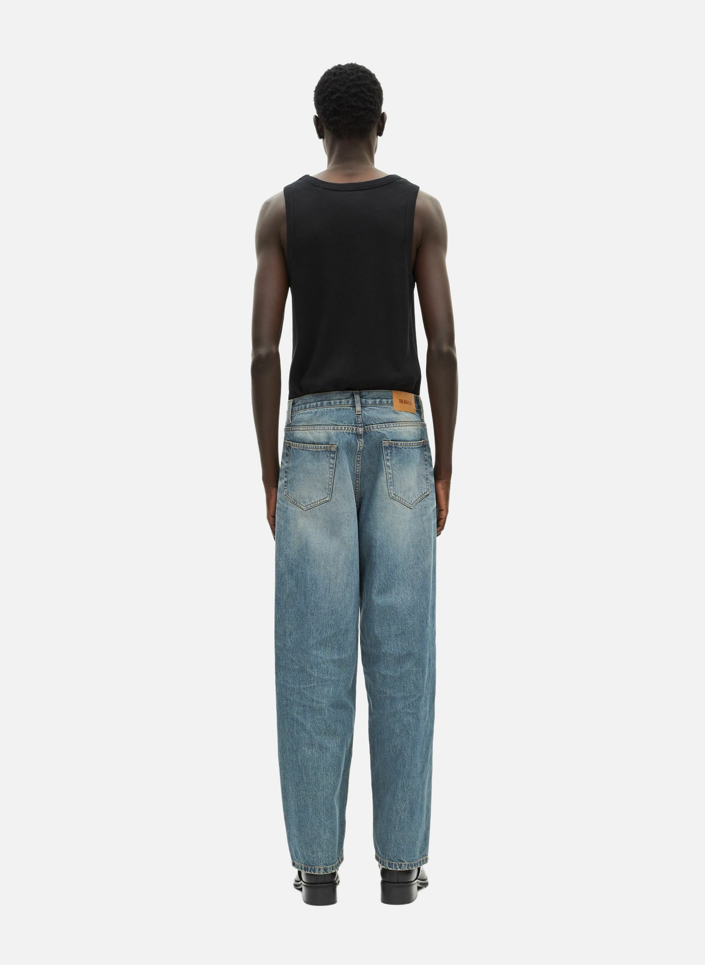 Straight faded cotton jeans THE KOOPLES Blue