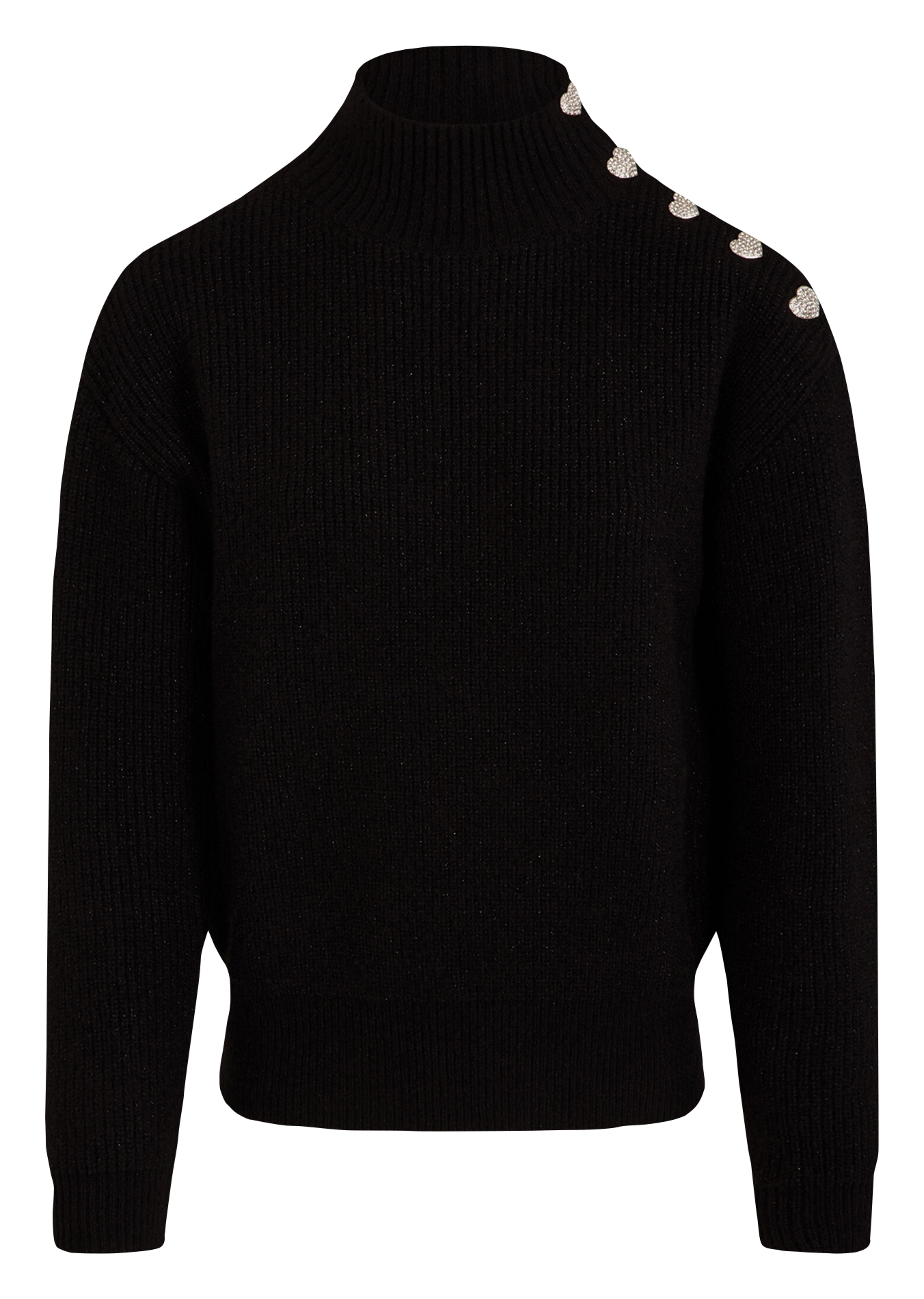 Straight-cut high-neck sweater MORGAN Black