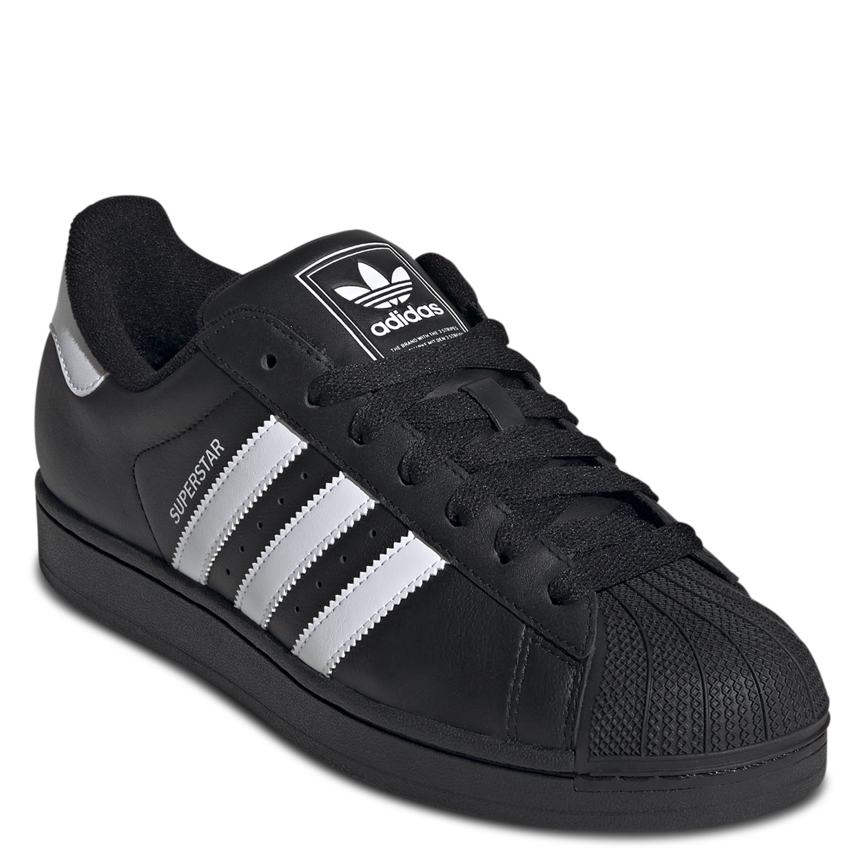 Contrasting leather-effect low-top sneakers ADIDAS Black