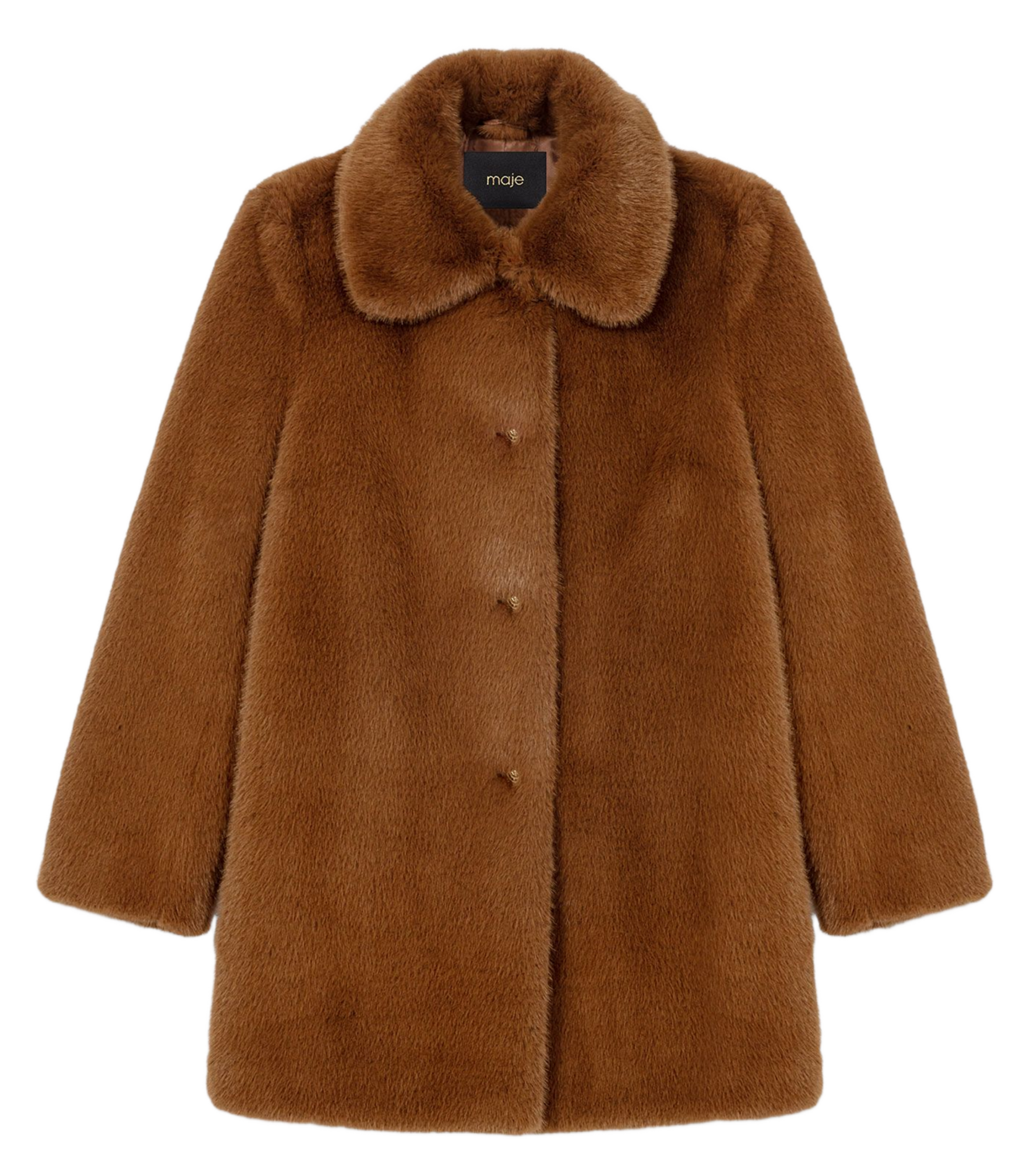 Manteau en fourrure synthétique MAJE Marron