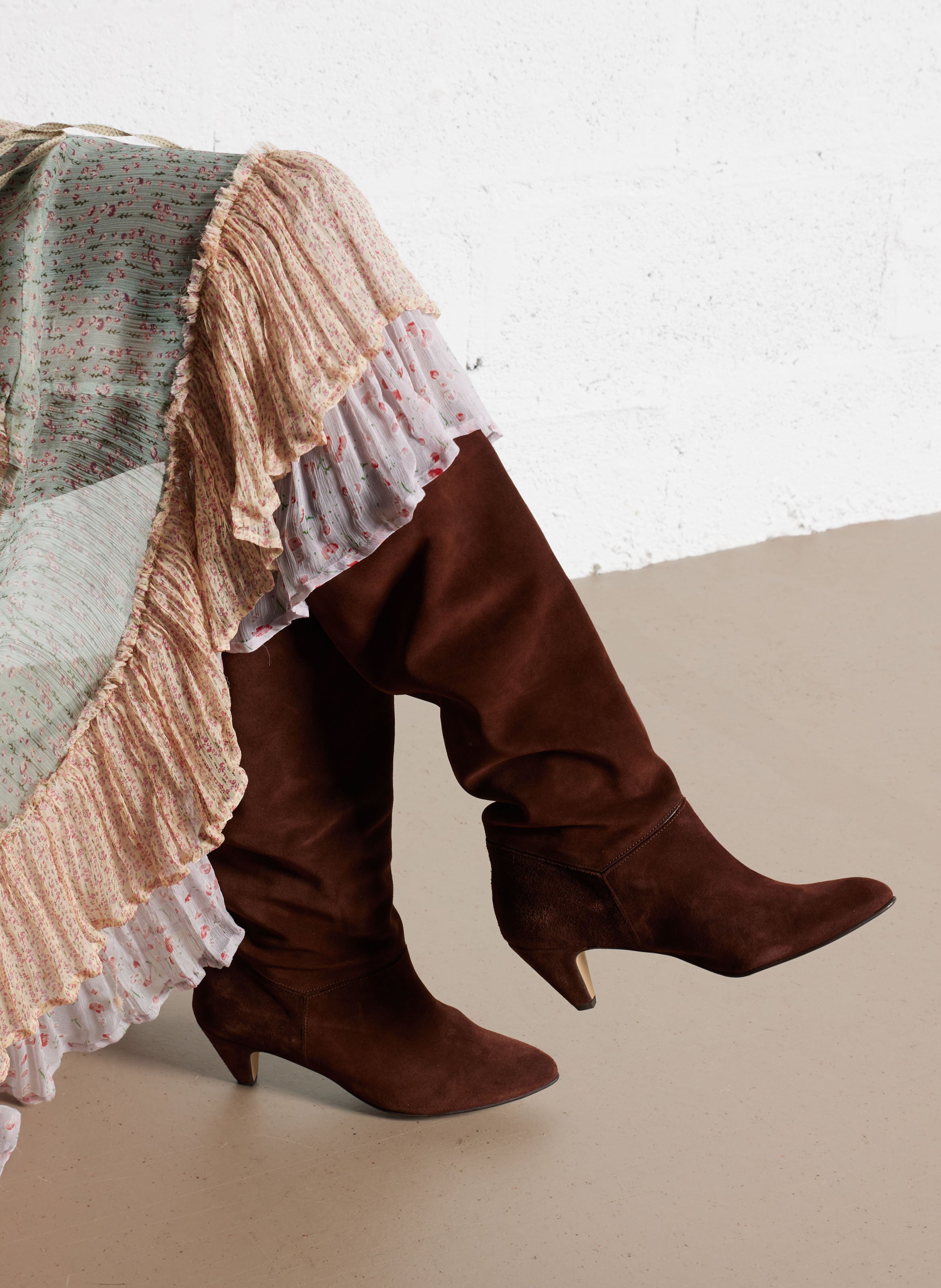 Bottes en cuir ANONYMOUS COPENHAGEN Marron