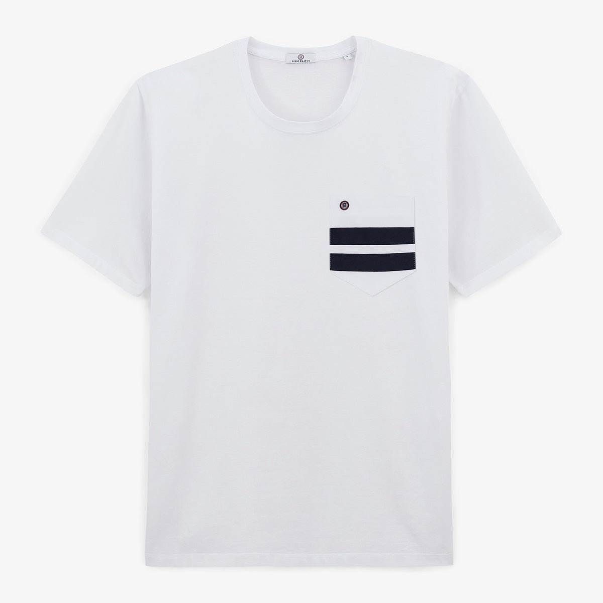 Short-sleeved cotton printed T-shirt SERGE BLANCO White