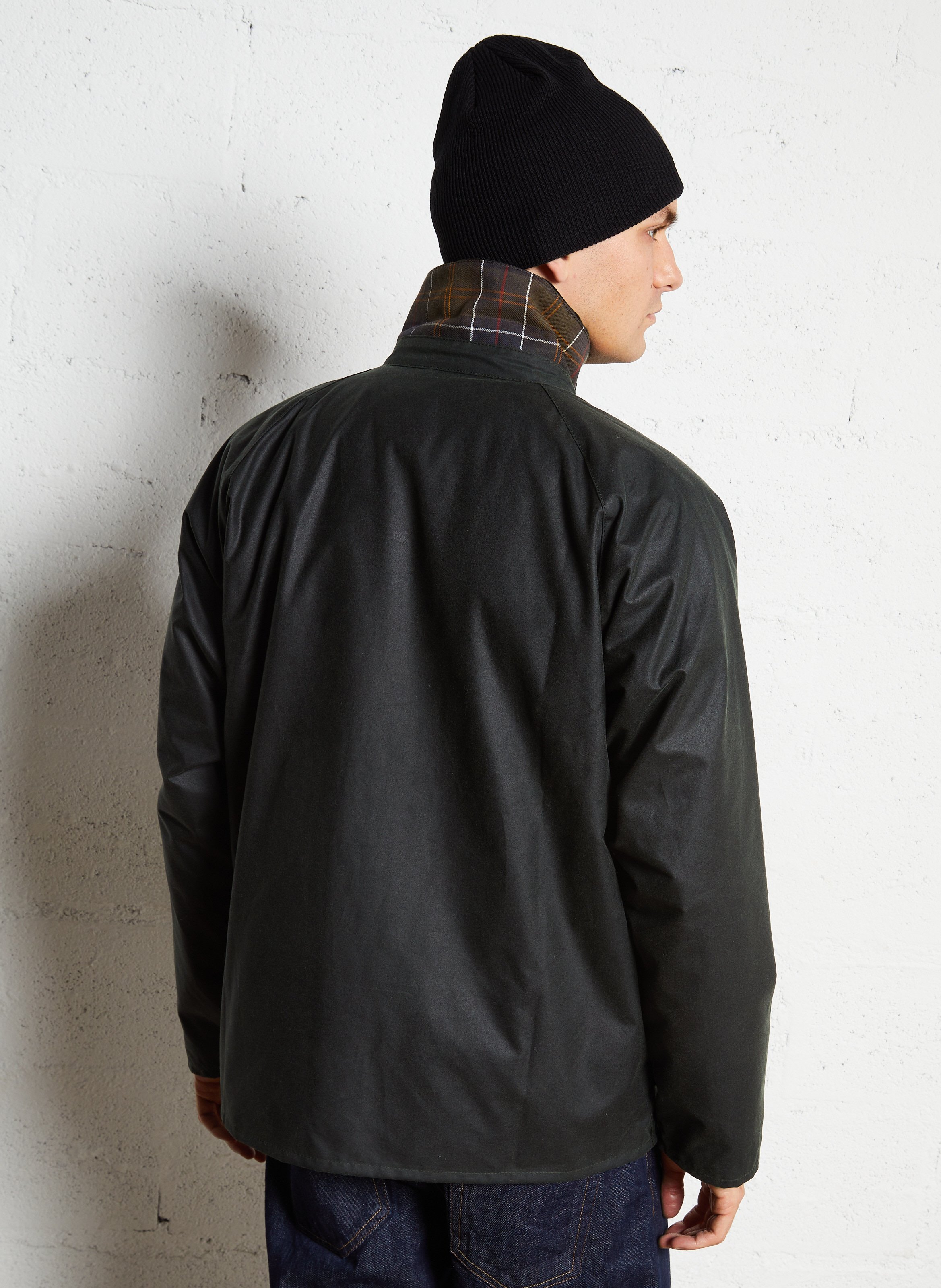 Katoenen jack met klassieke kraag BARBOUR Groen