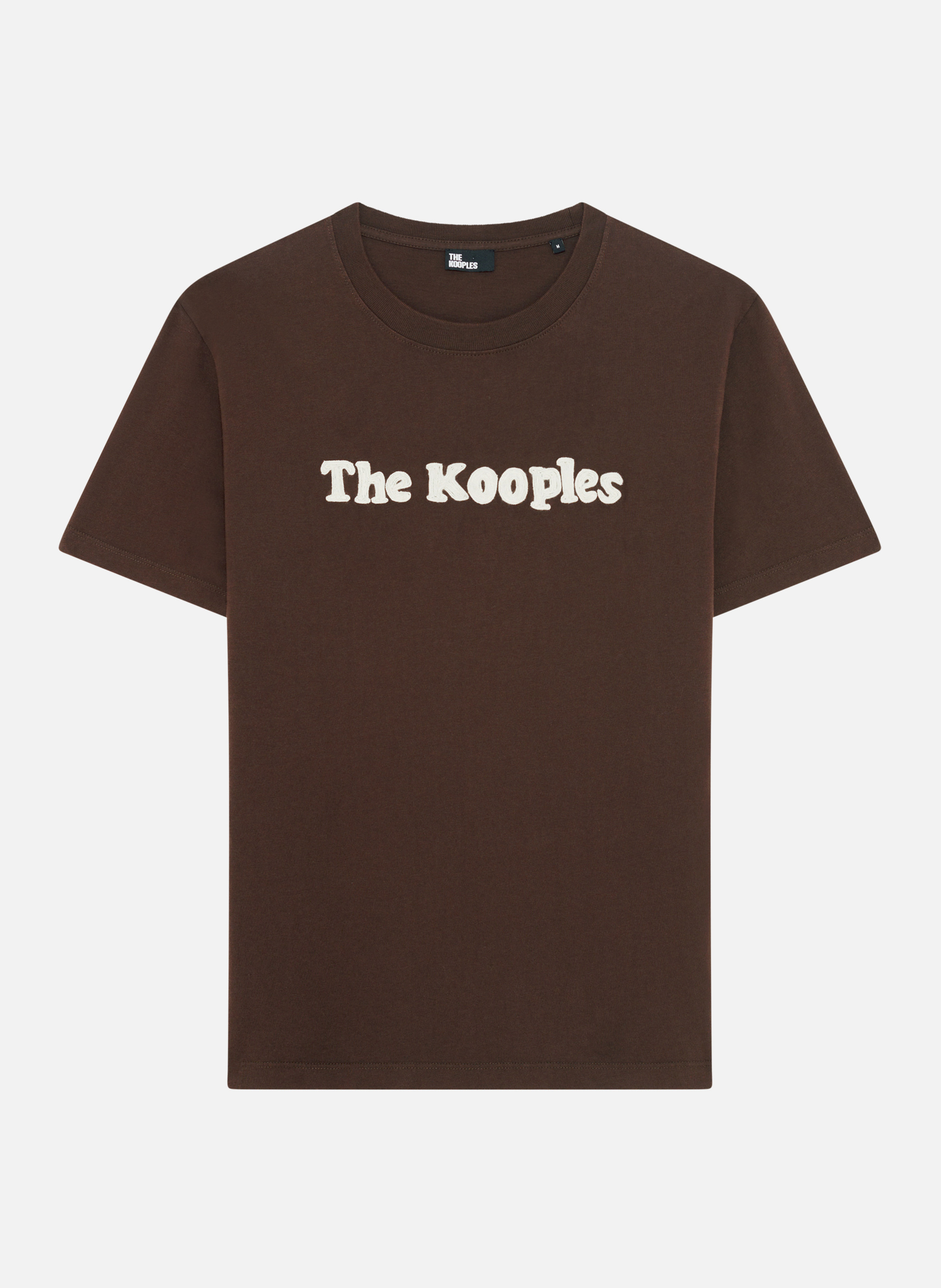 T-shirt with embroidery THE KOOPLES Brown