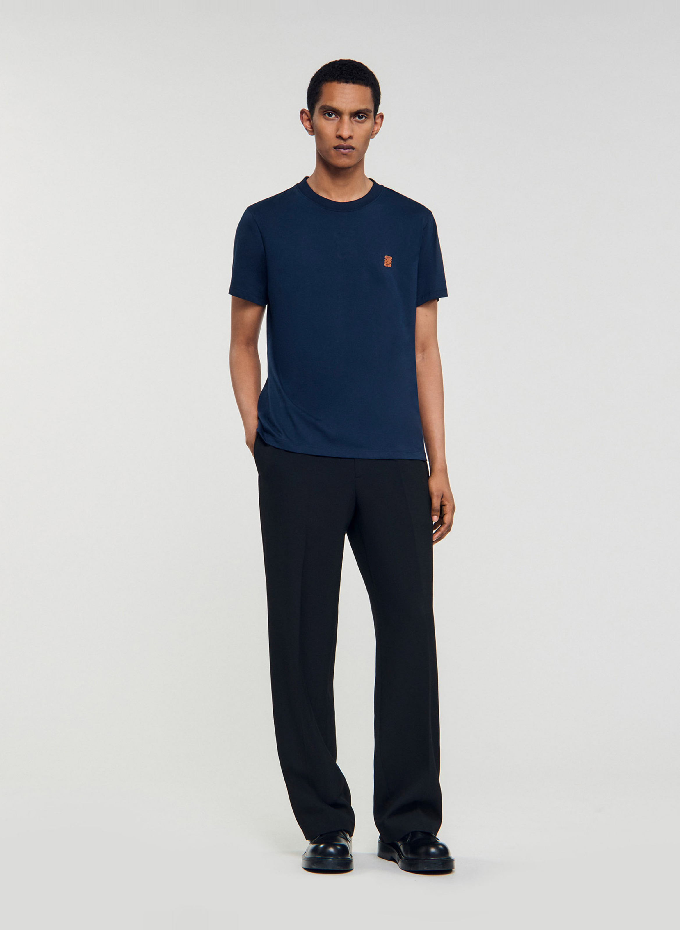 Camiliday round-neck sleeveless cotton top SANDRO Blue