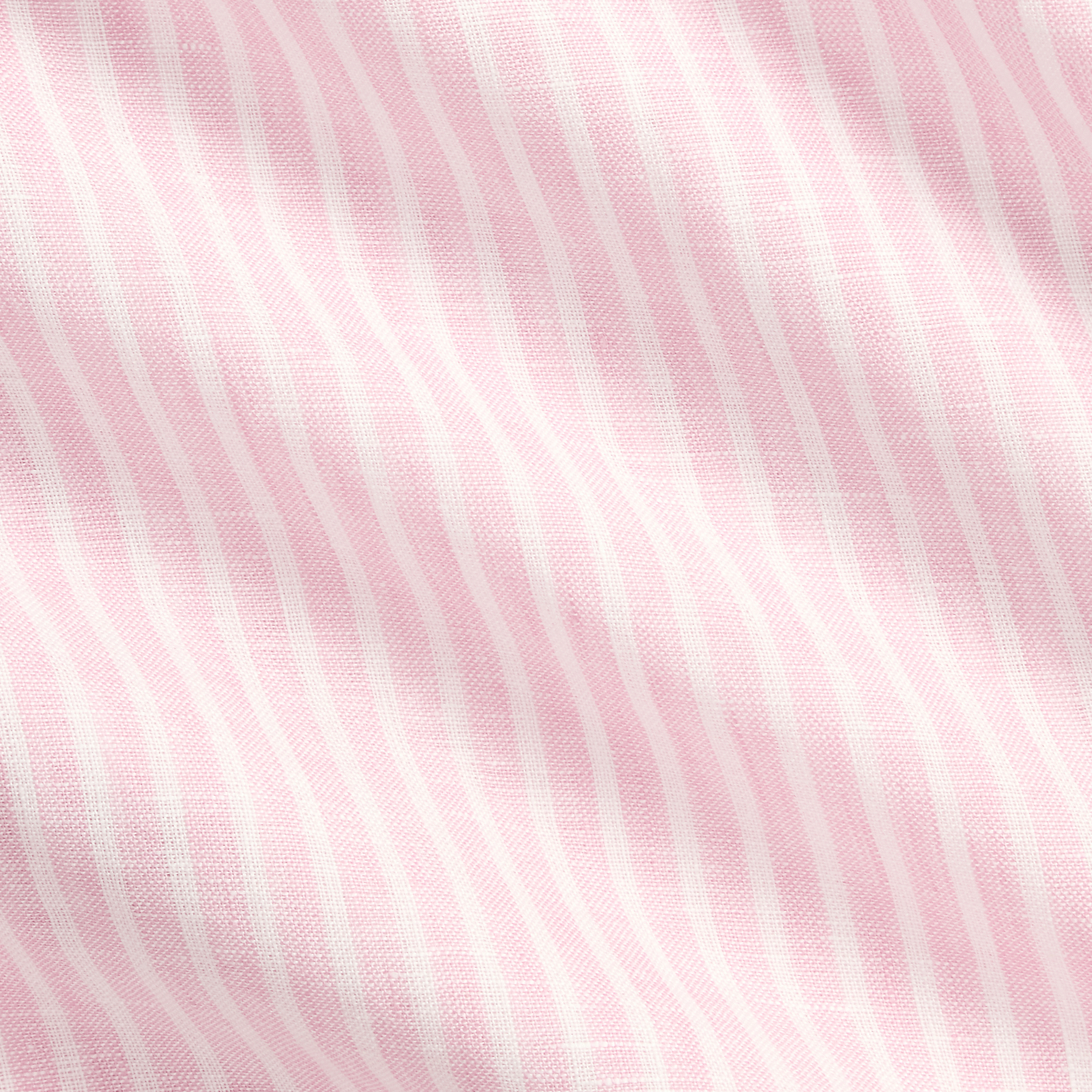 Camisa recta cuello clásico de lino a rayas POLO RALPH LAUREN Rosa