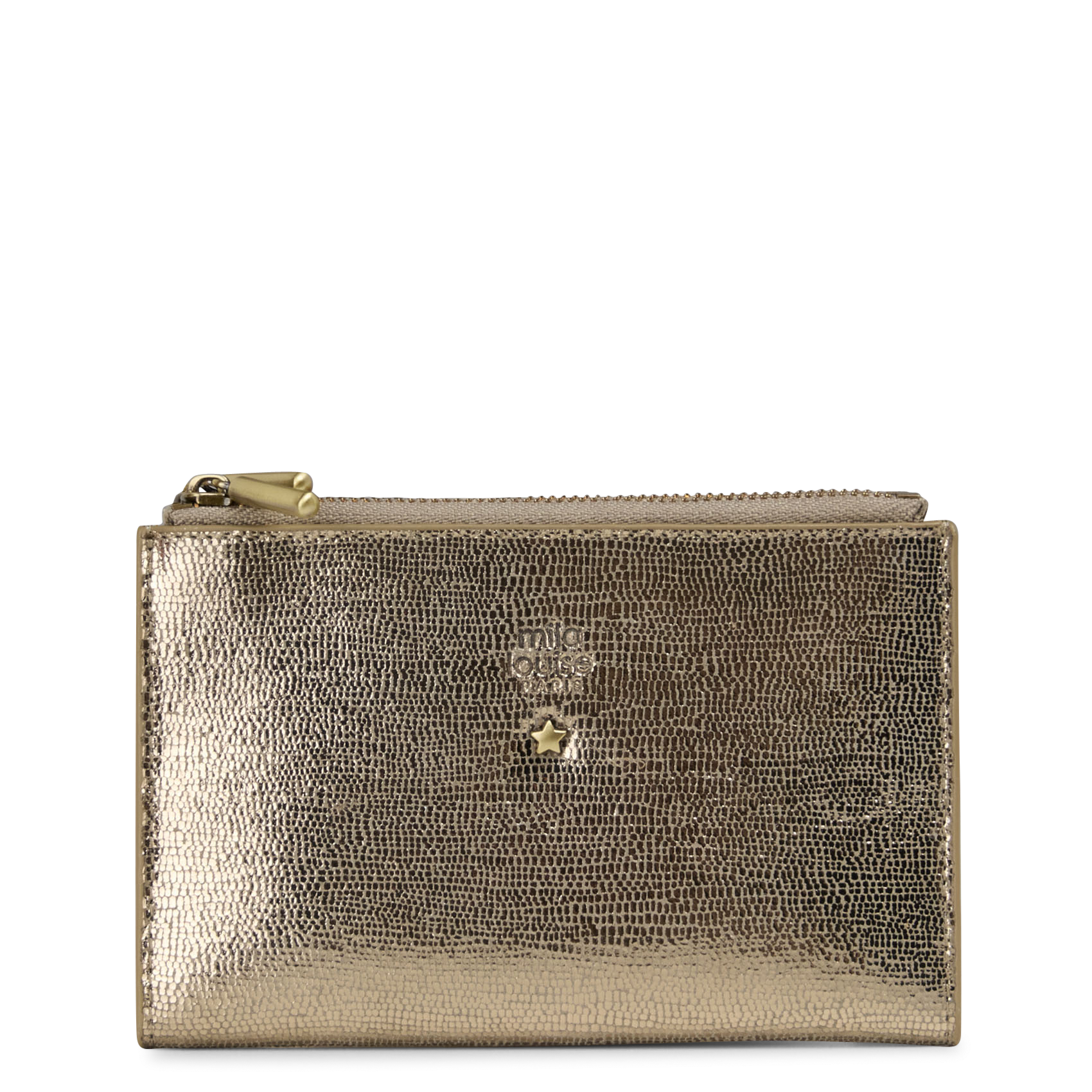 Glanzende, leren portefeuille MILA LOUISE