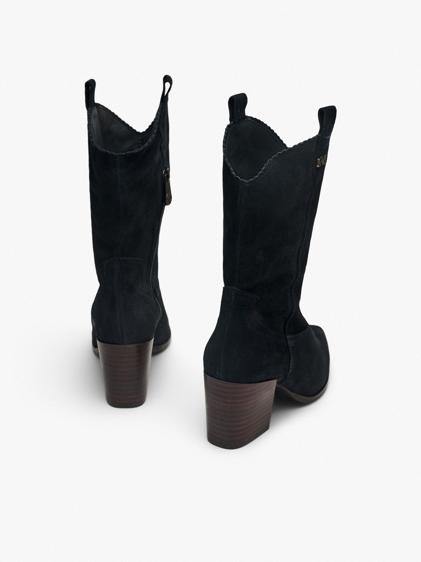 Navy blue suede cowboy boots PEDRO MIRALLES Blue