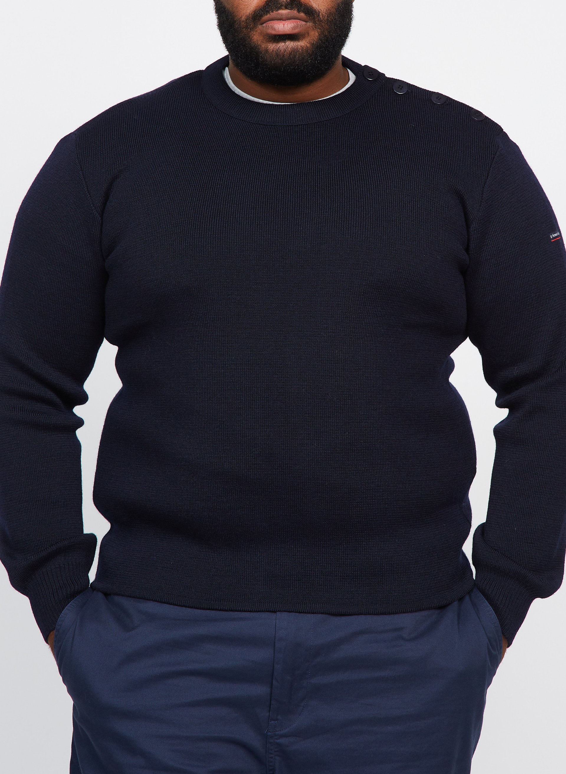 Rundhalspullover aus Wolle, Regular Fit ARMOR LUX