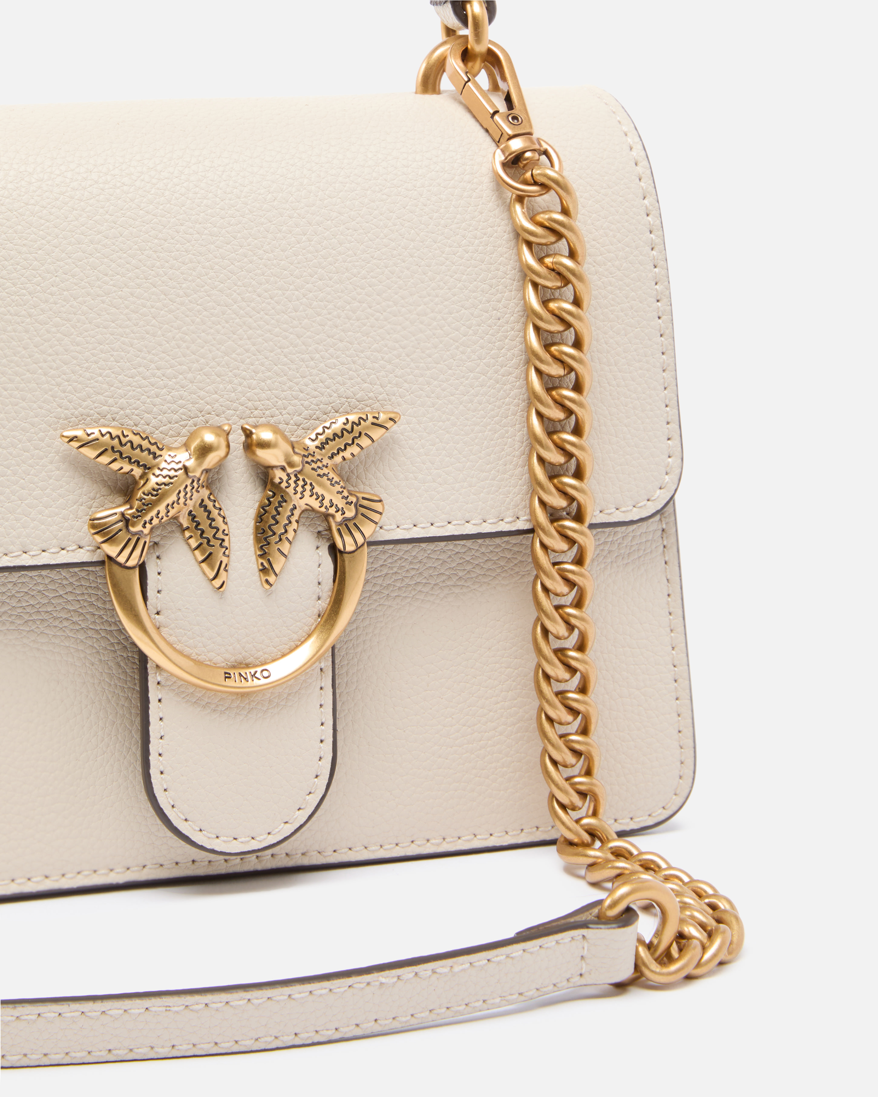 Small light mini love bag with top handle in full-grain leather PINKO Multicolored