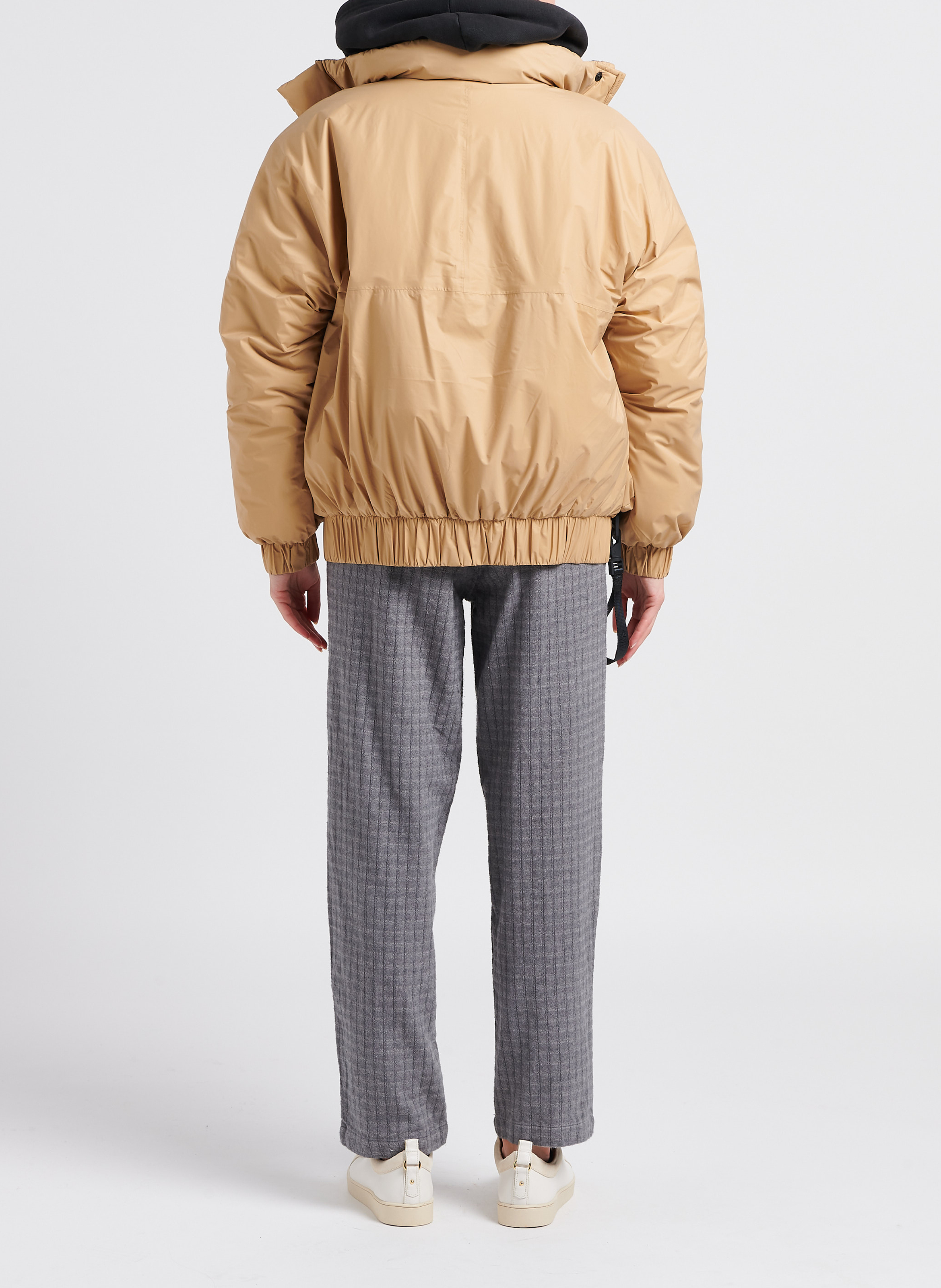 Doudoune col montant ample RAINS Beige