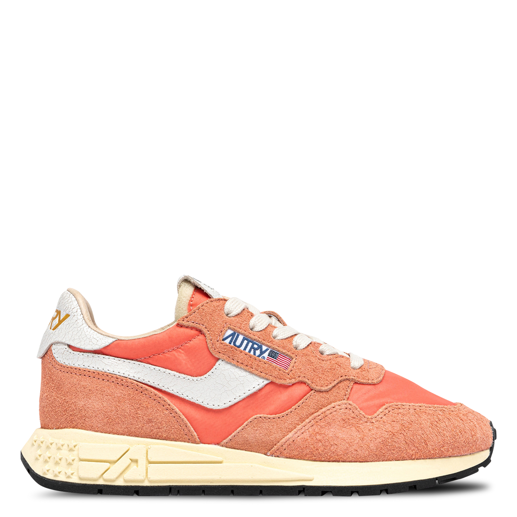 Baskets basses à lacets AUTRY Orange