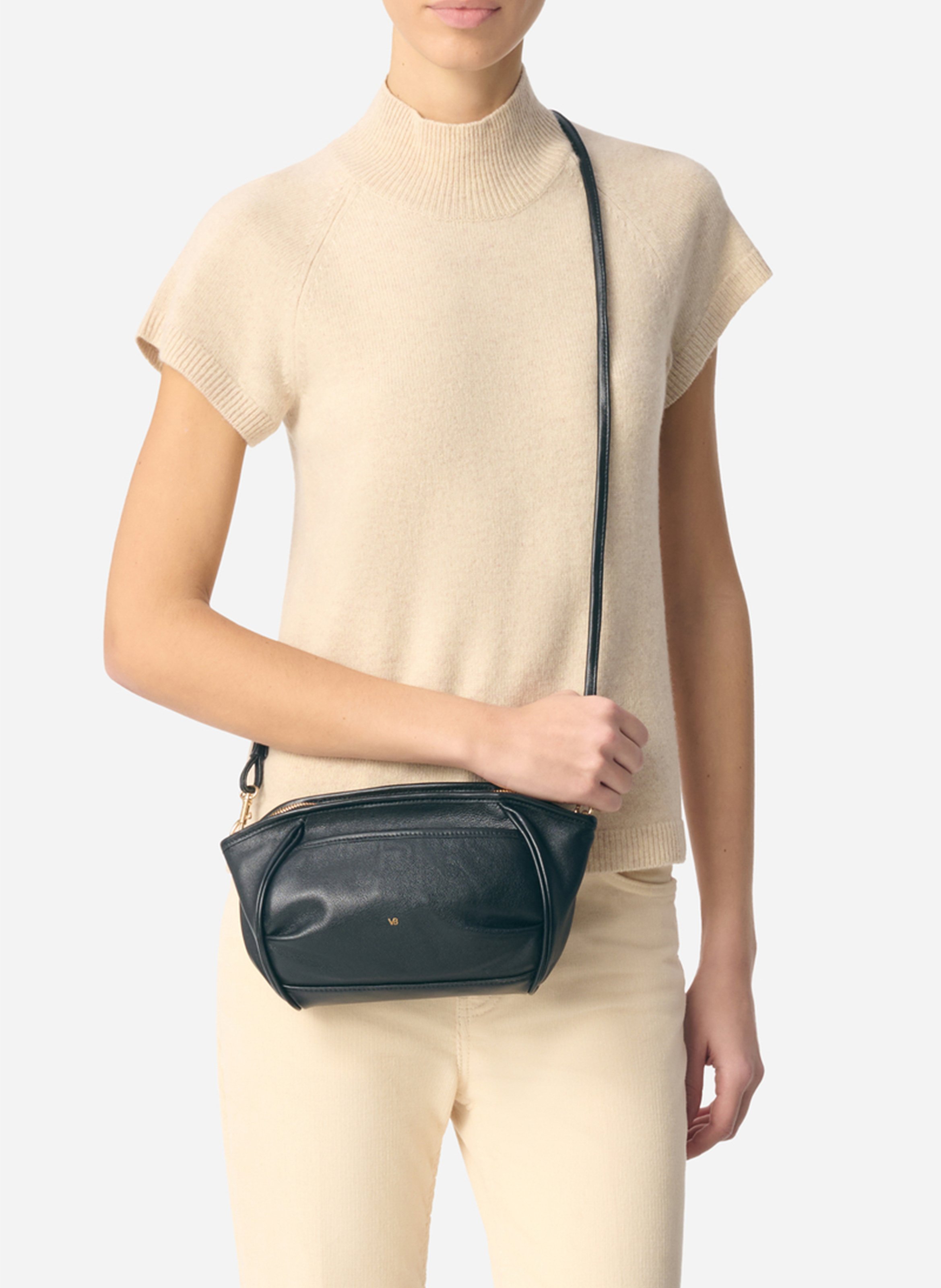 Zipped leather shoulder VANESSA BRUNO Black
