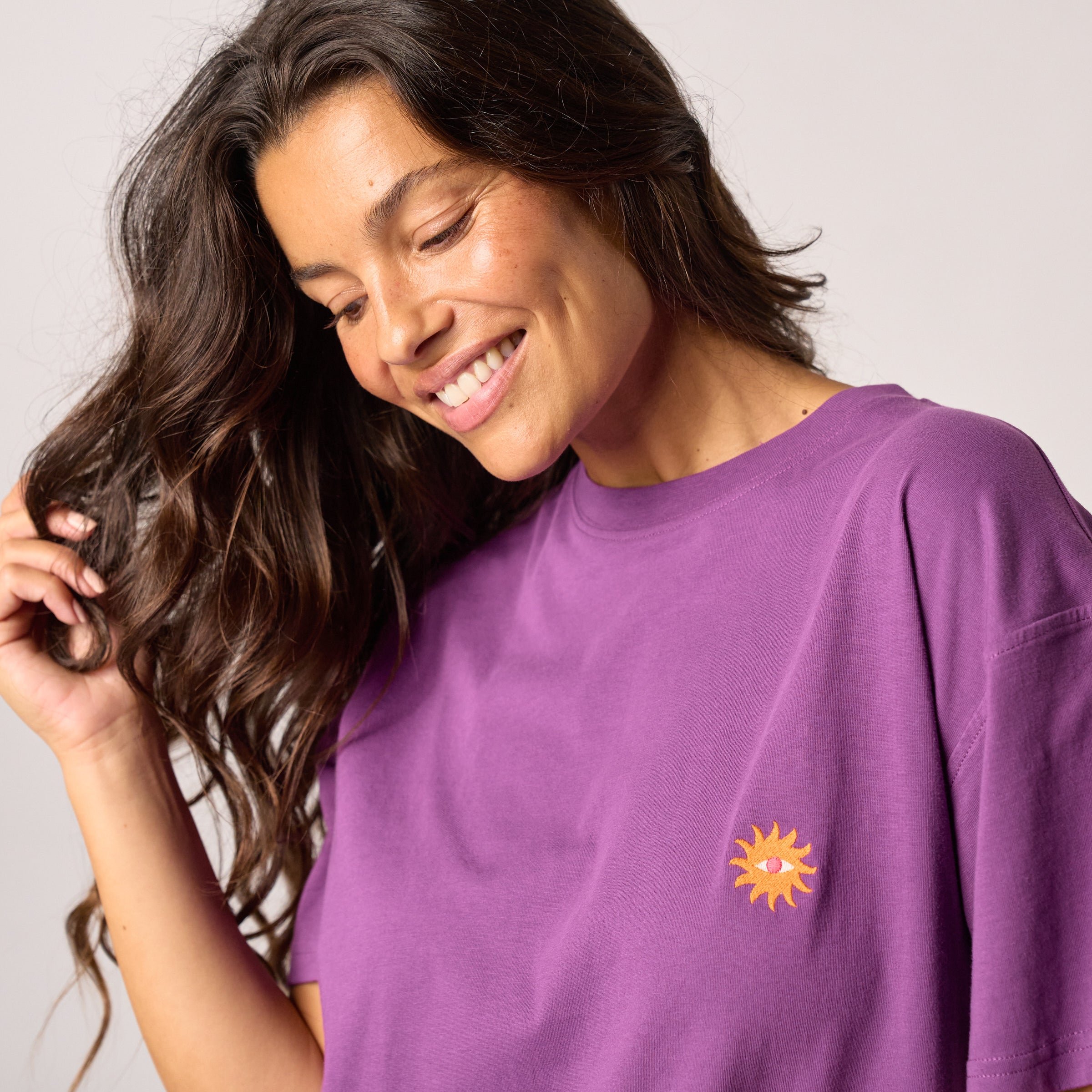 Organic cotton T-shirt Purple