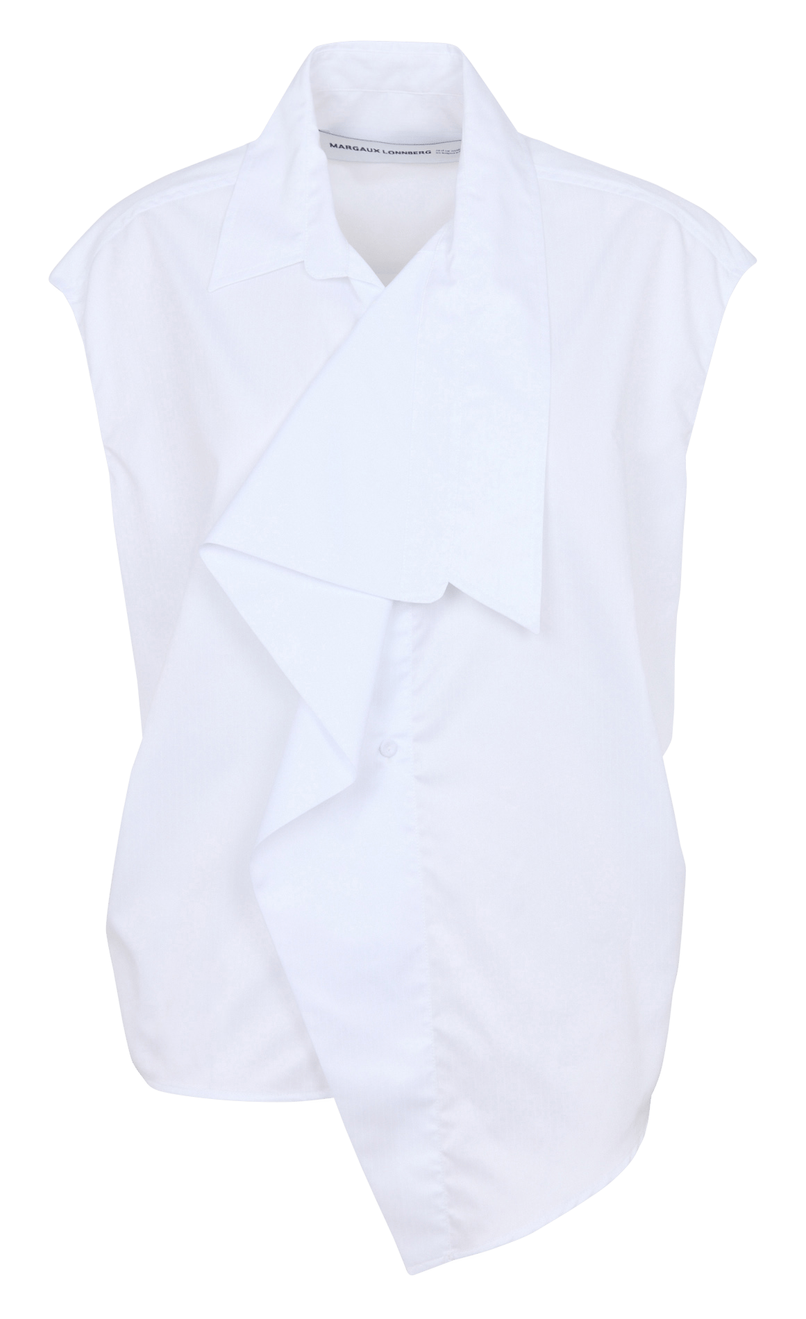 Katoenen blouse met asymmetrische kraag MARGAUX LONNBERG Wit