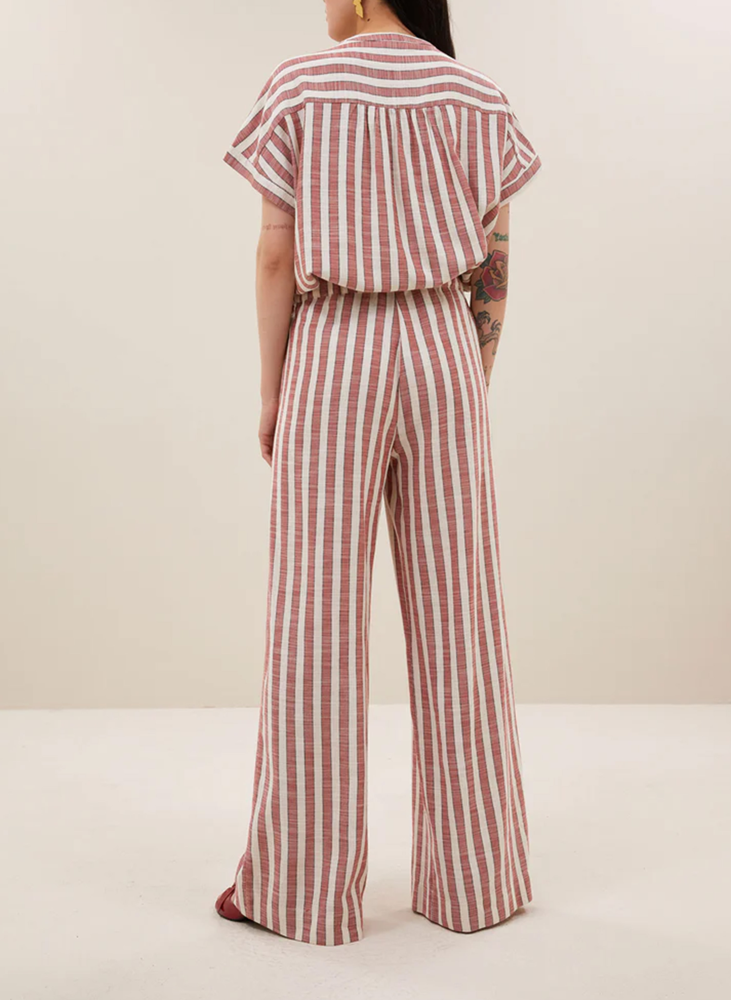 Chino van katoenmix BY BAR Rood