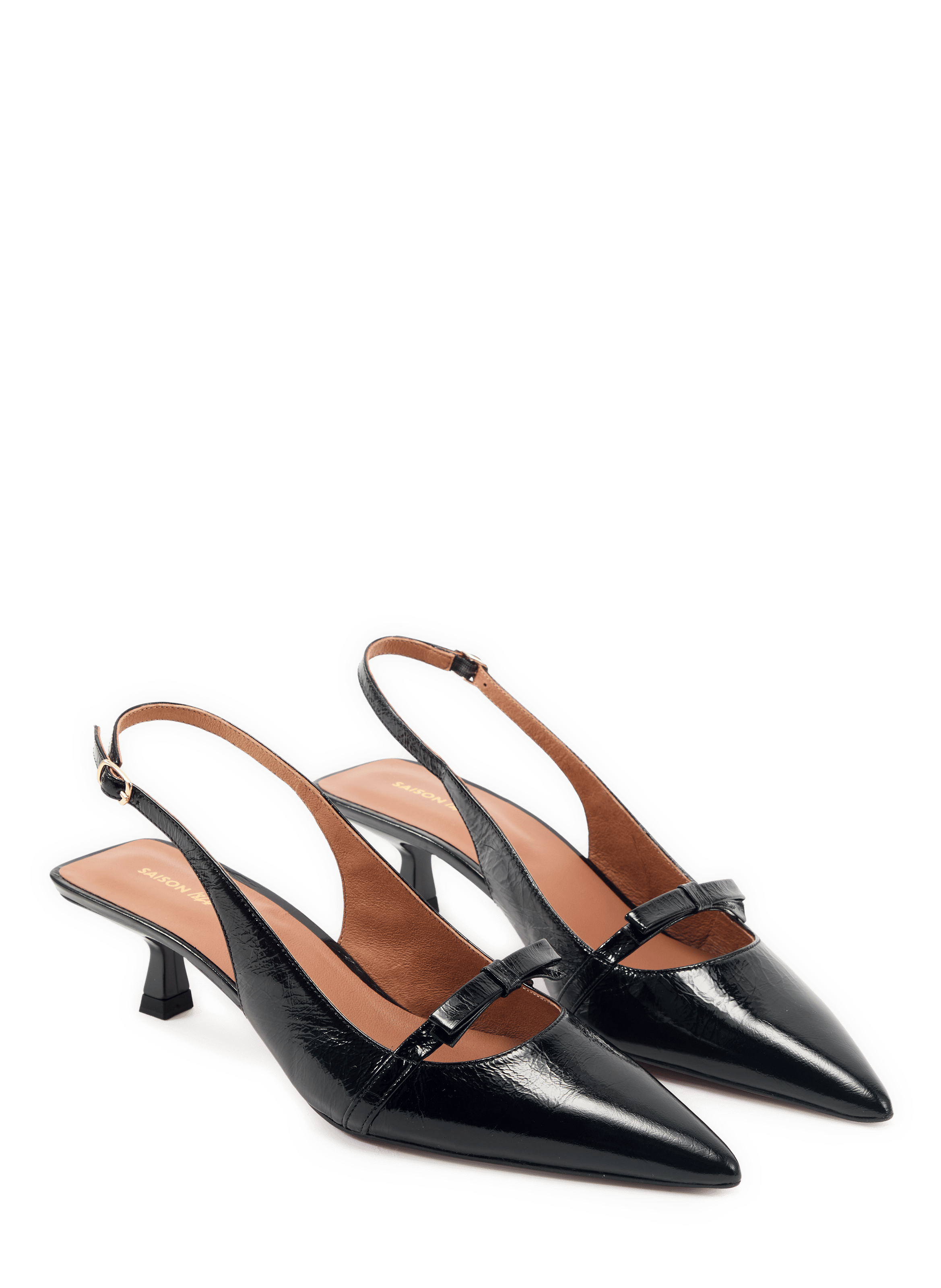 Slingback lakleren pumps SAISON 1865 Zwart