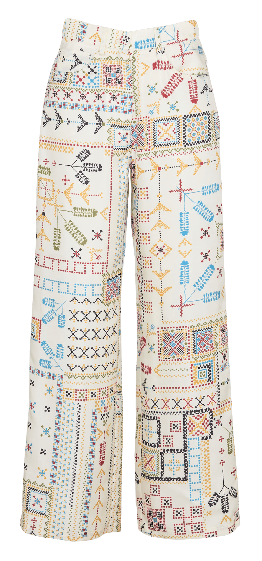 Weite Caprihose aus Seide MOMONI Mehrfarbig