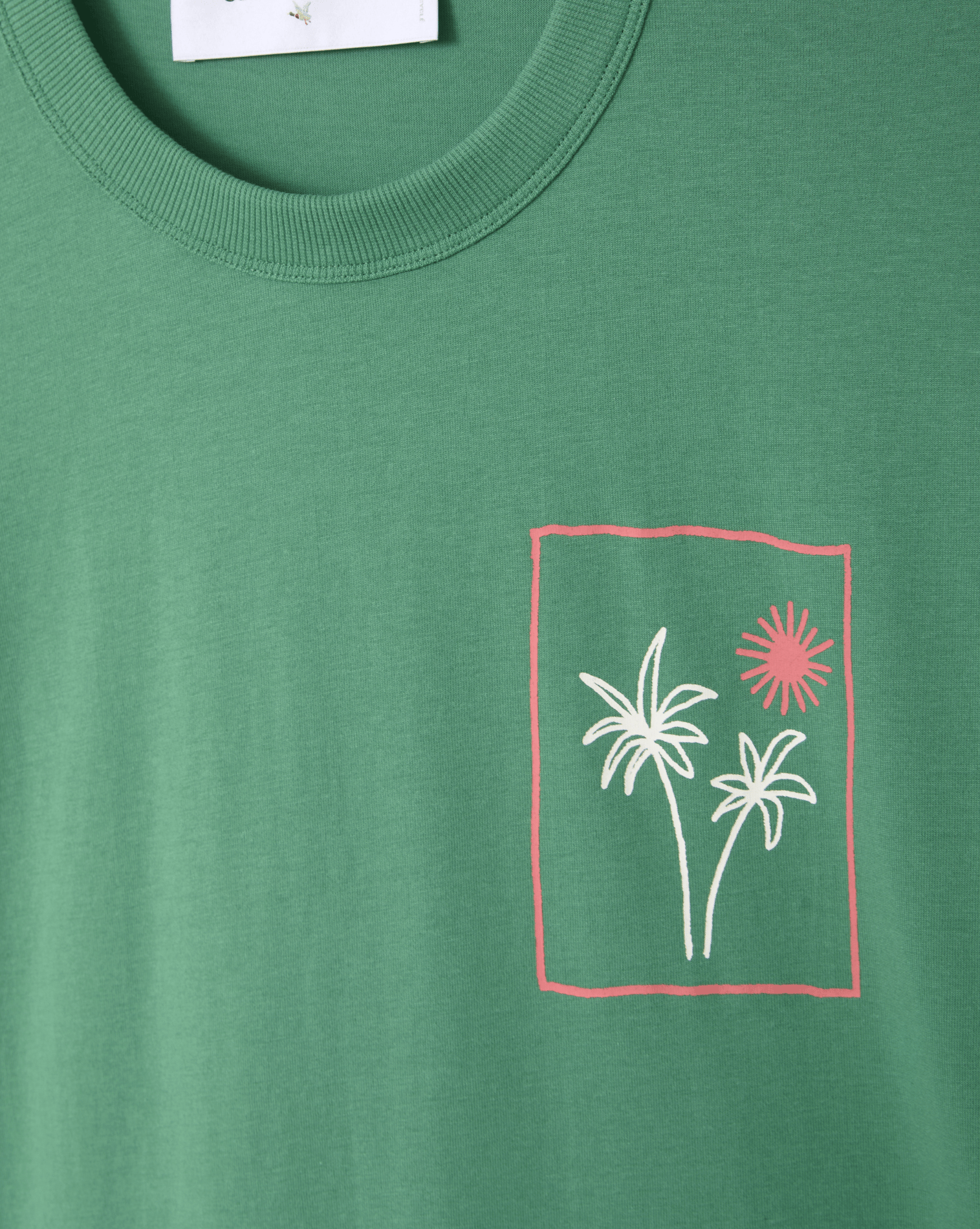 Tee-shirt droit sérigraphié en coton bio CHEVIGNON Vert