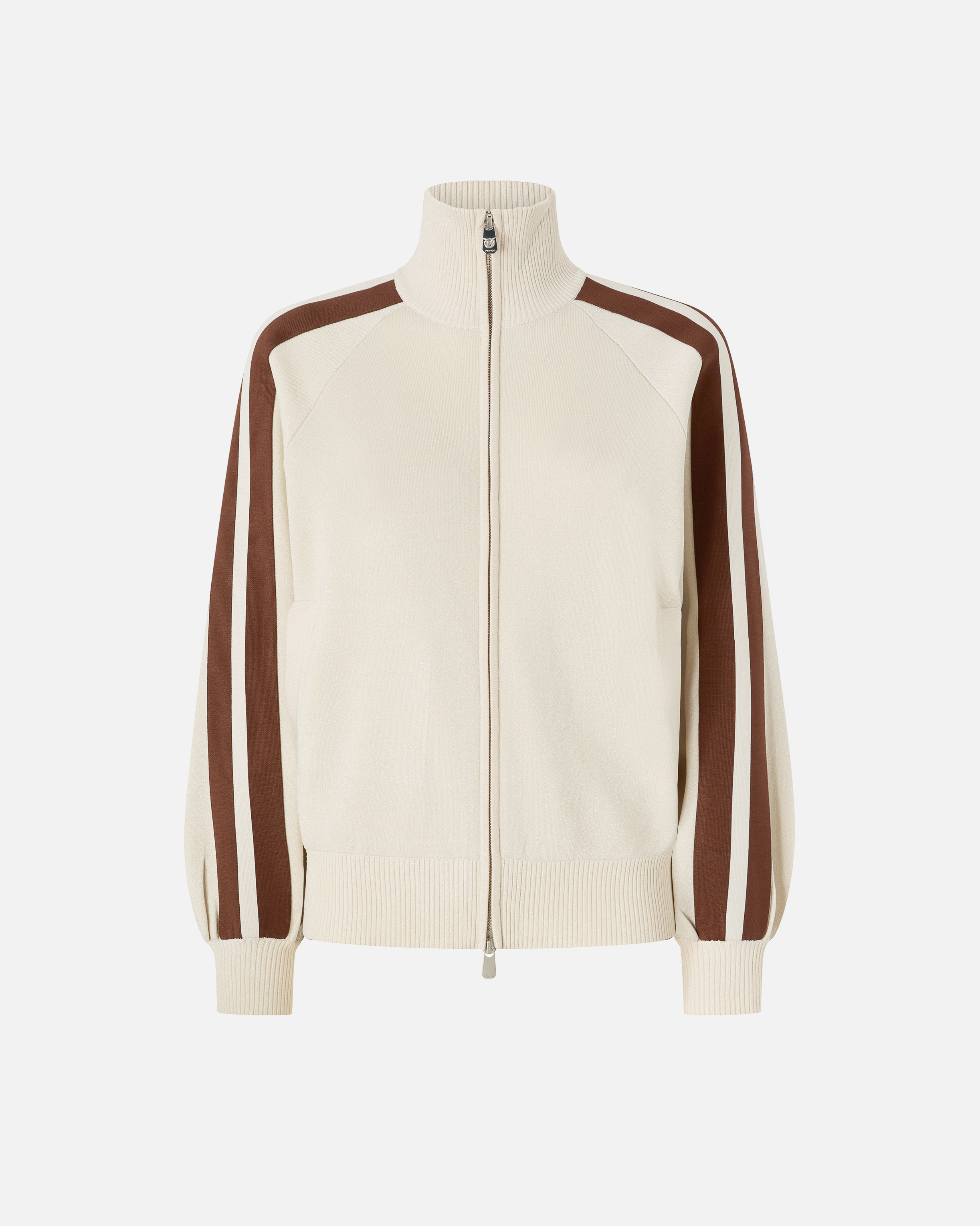 Sweat-shirt zippé avec logo love birds PINKO Gris