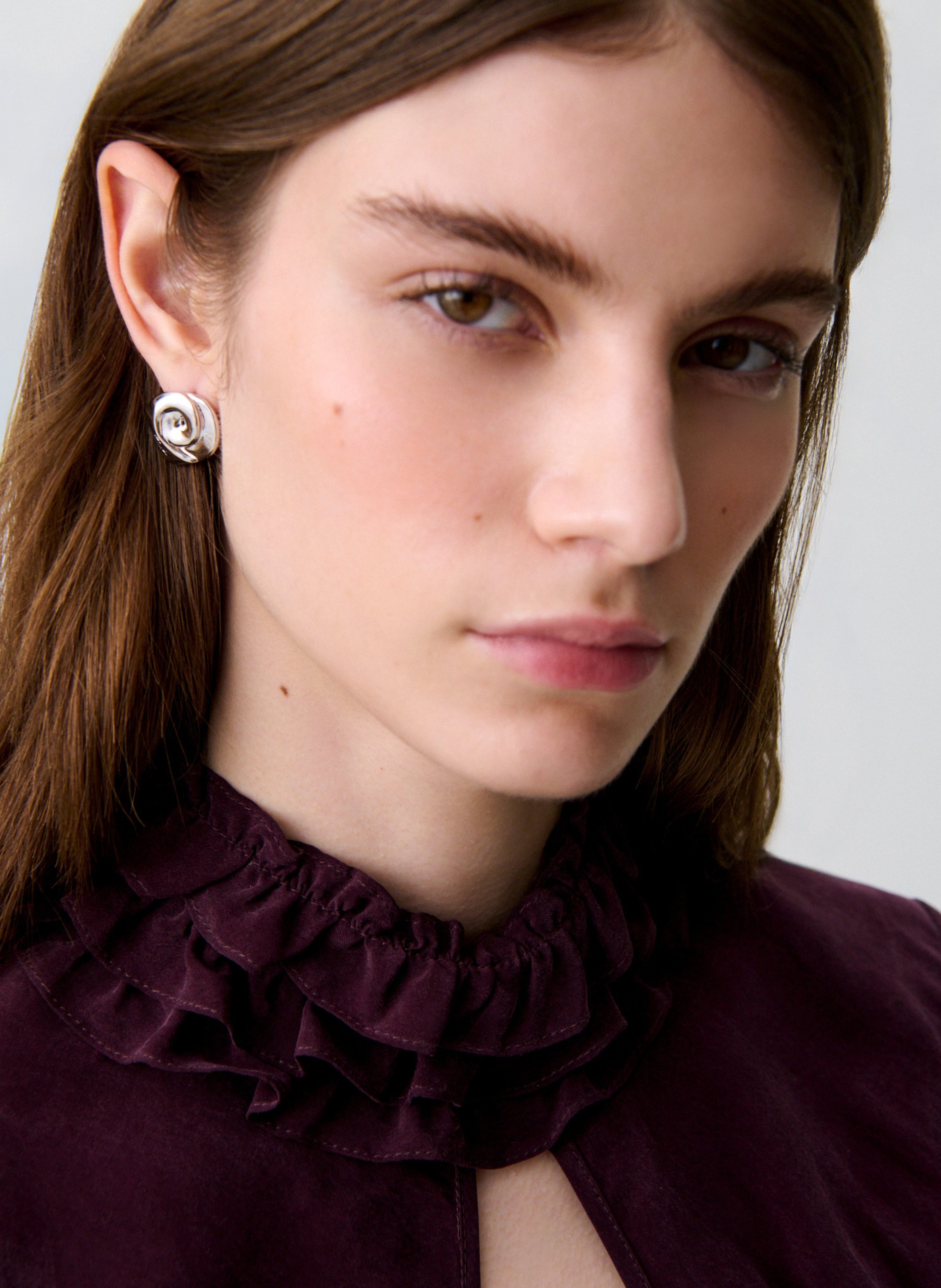 Messing oorbellen CLAUDIE PIERLOT Zilver