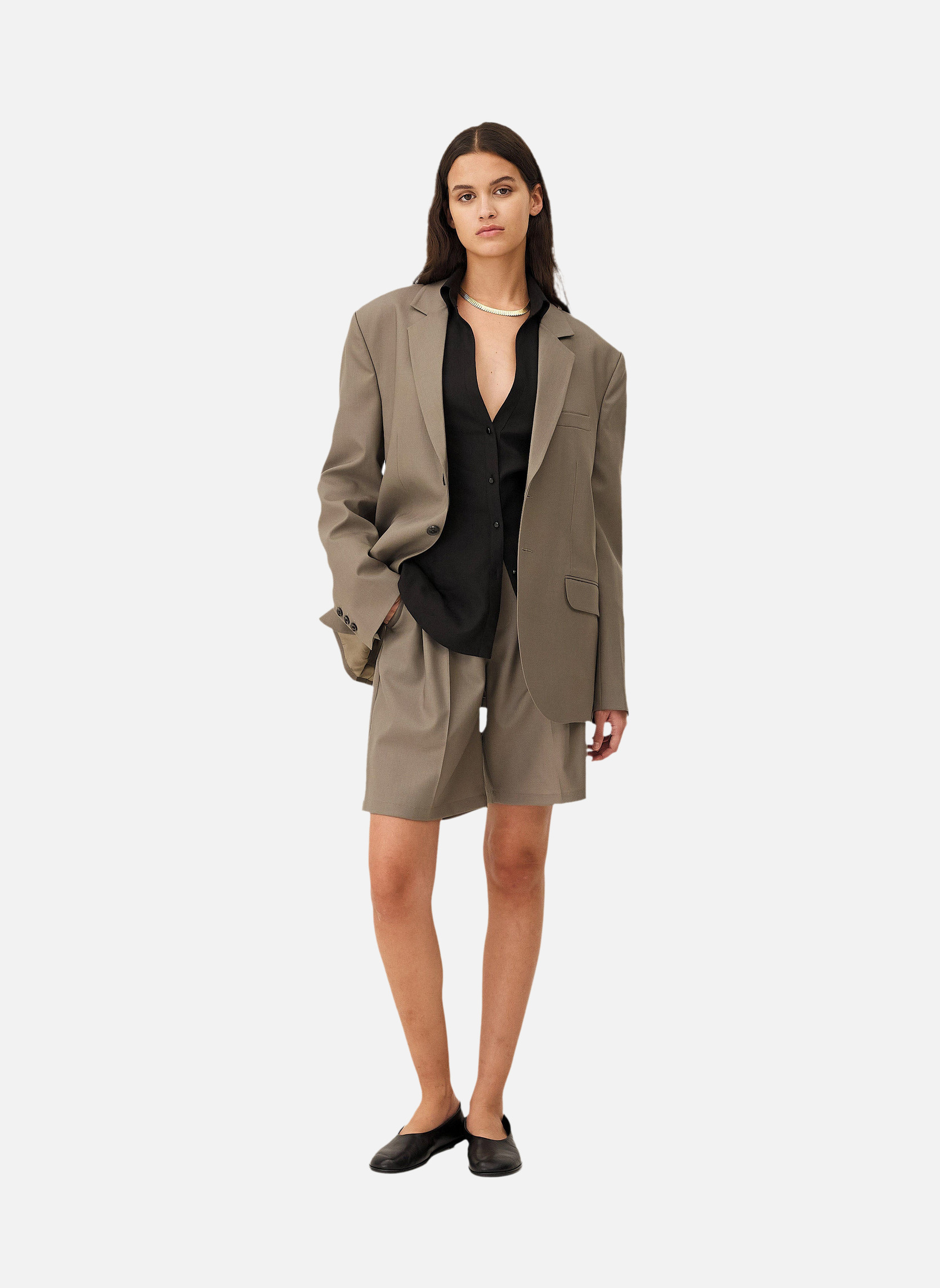 Pleated shorts COMO STONE | Beige Noyoco Men