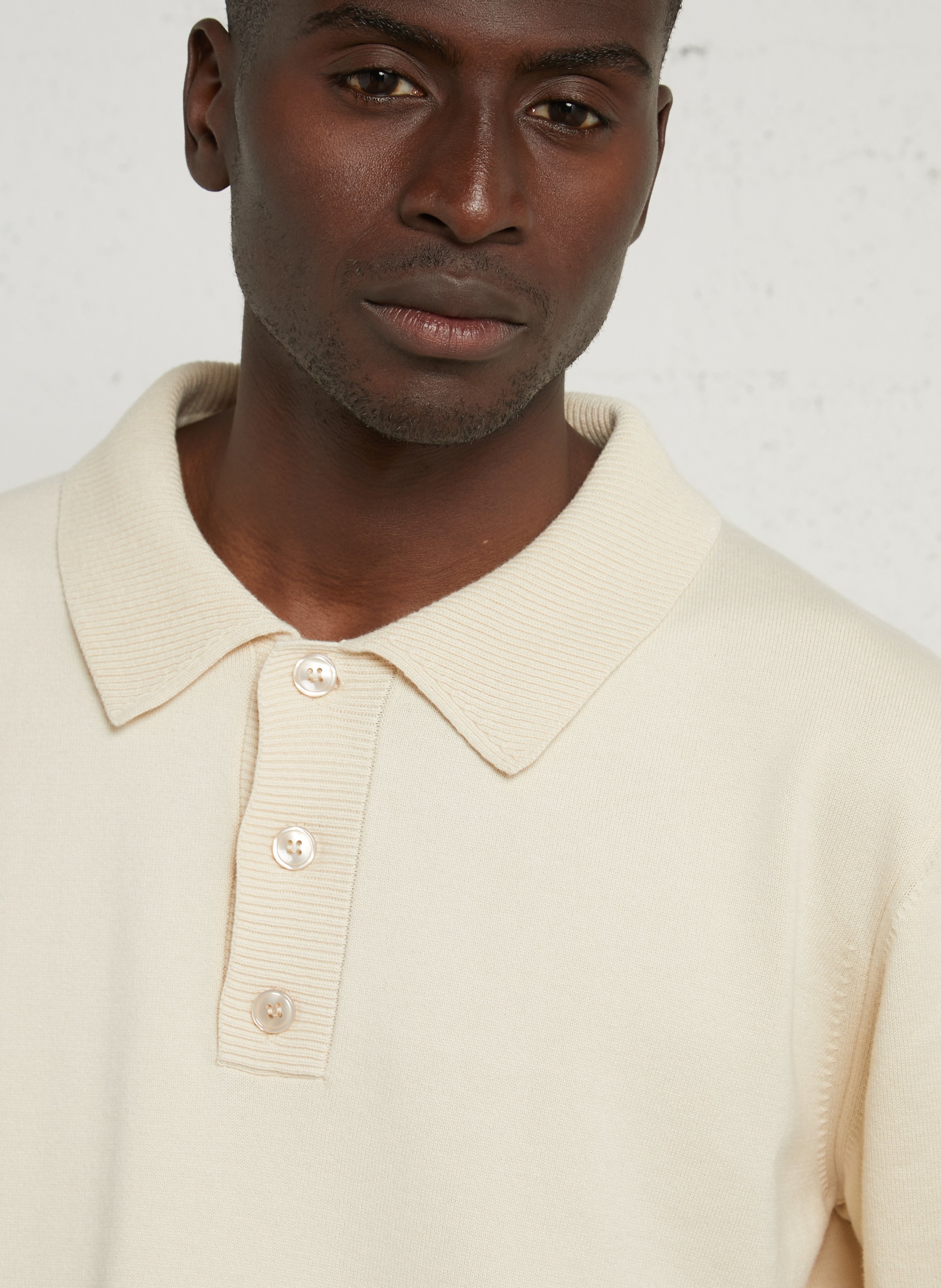Polo droit en coton AU PRINTEMPS PARIS Beige