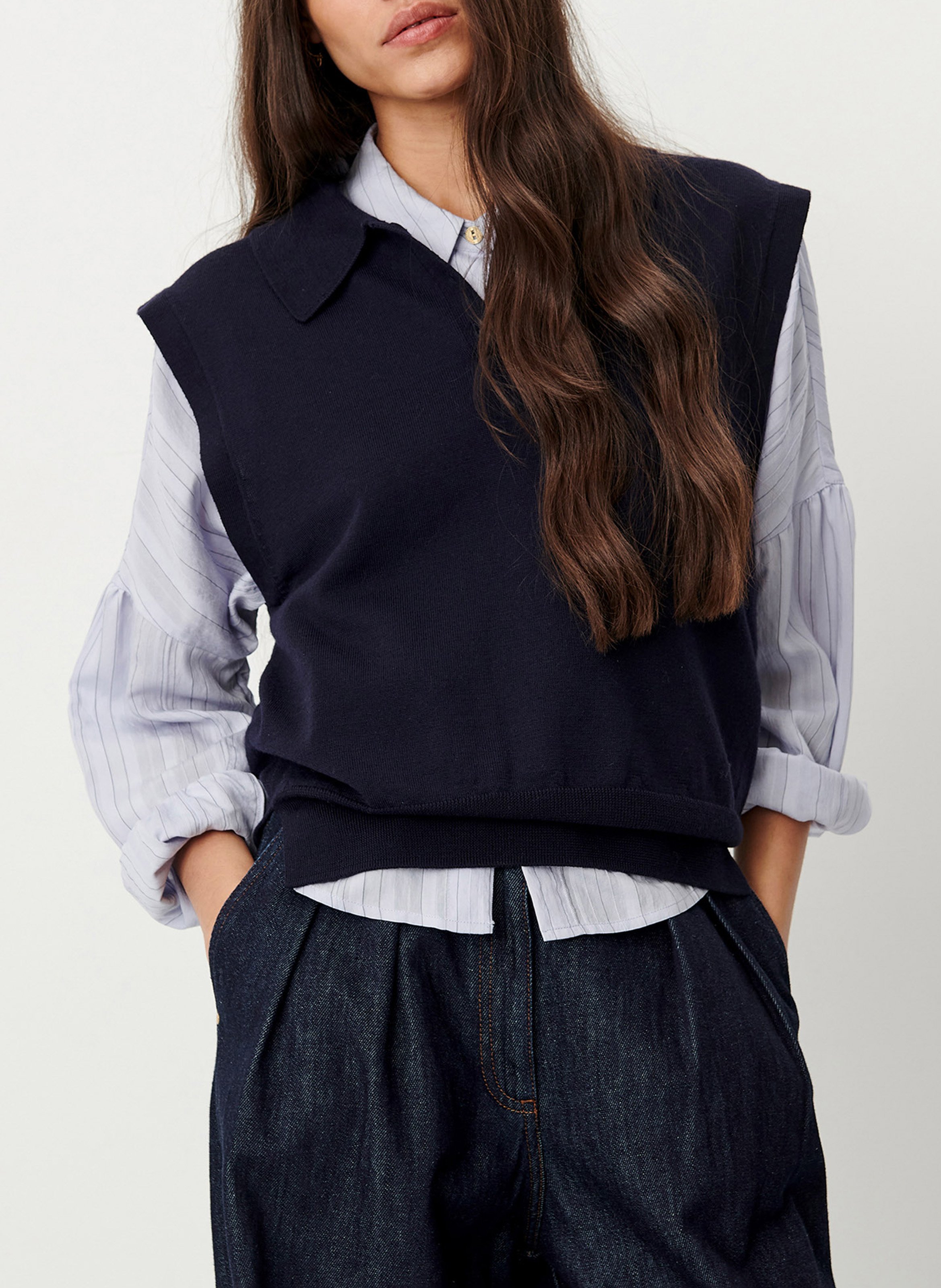 Pull oversize en laine SESSUN Bleu